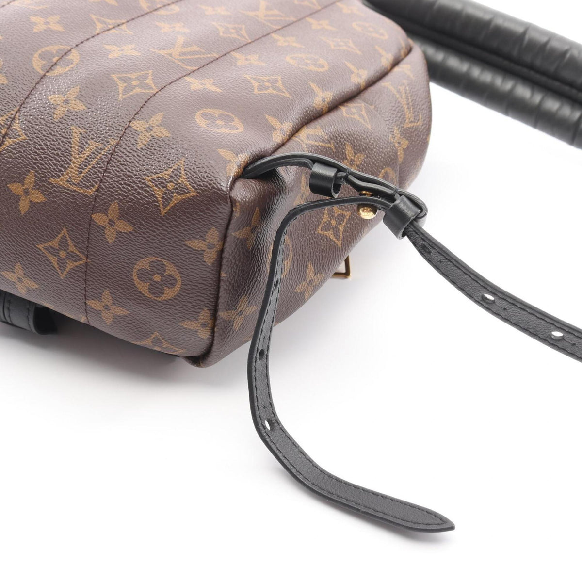 Louis Vuitton Black Brown Coated Canvas Leather Backpack Handbag (Pre-Owned)