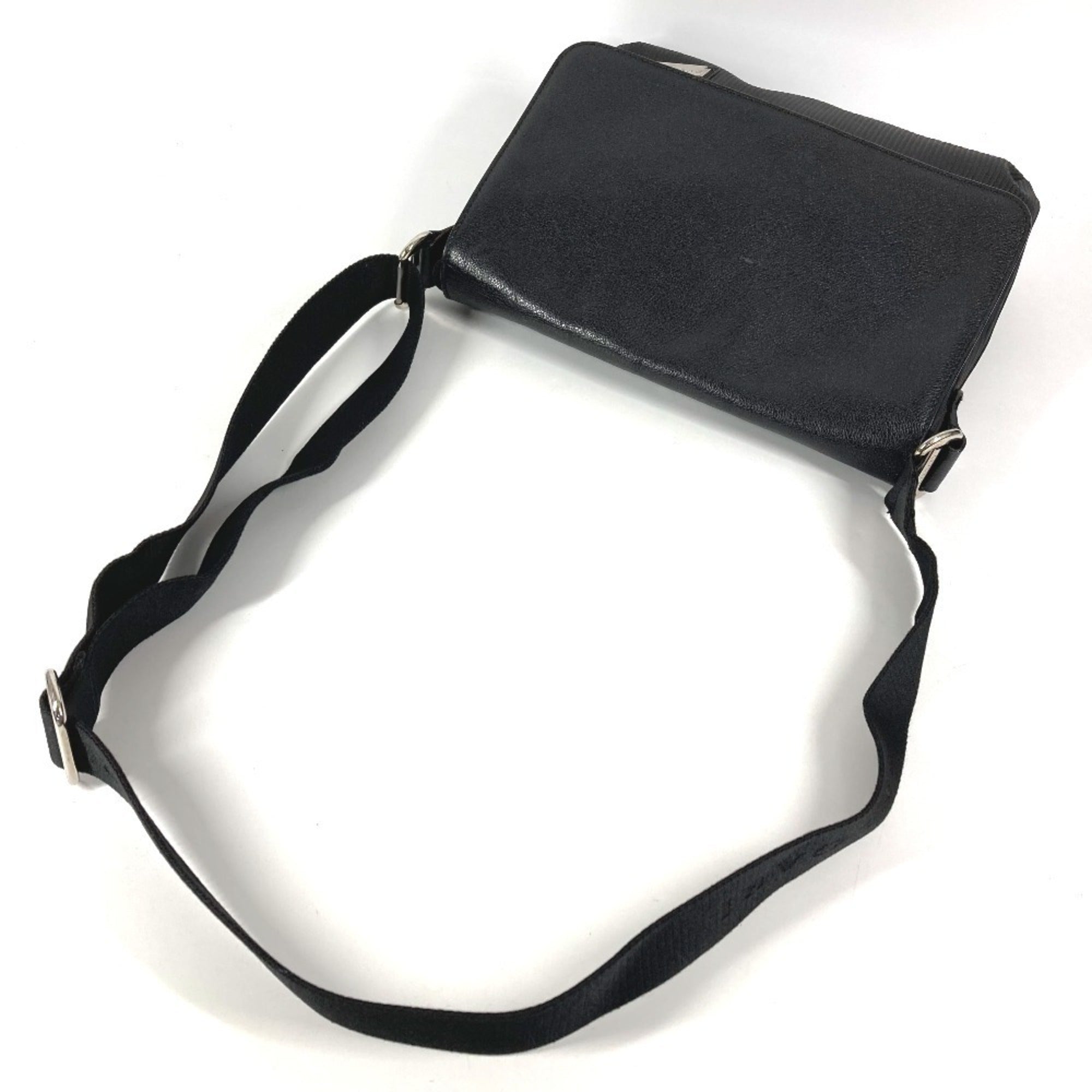 Bvlgari Black Pvc Leather Messenger Bag Shoulder Bag (Pre-Owned)
