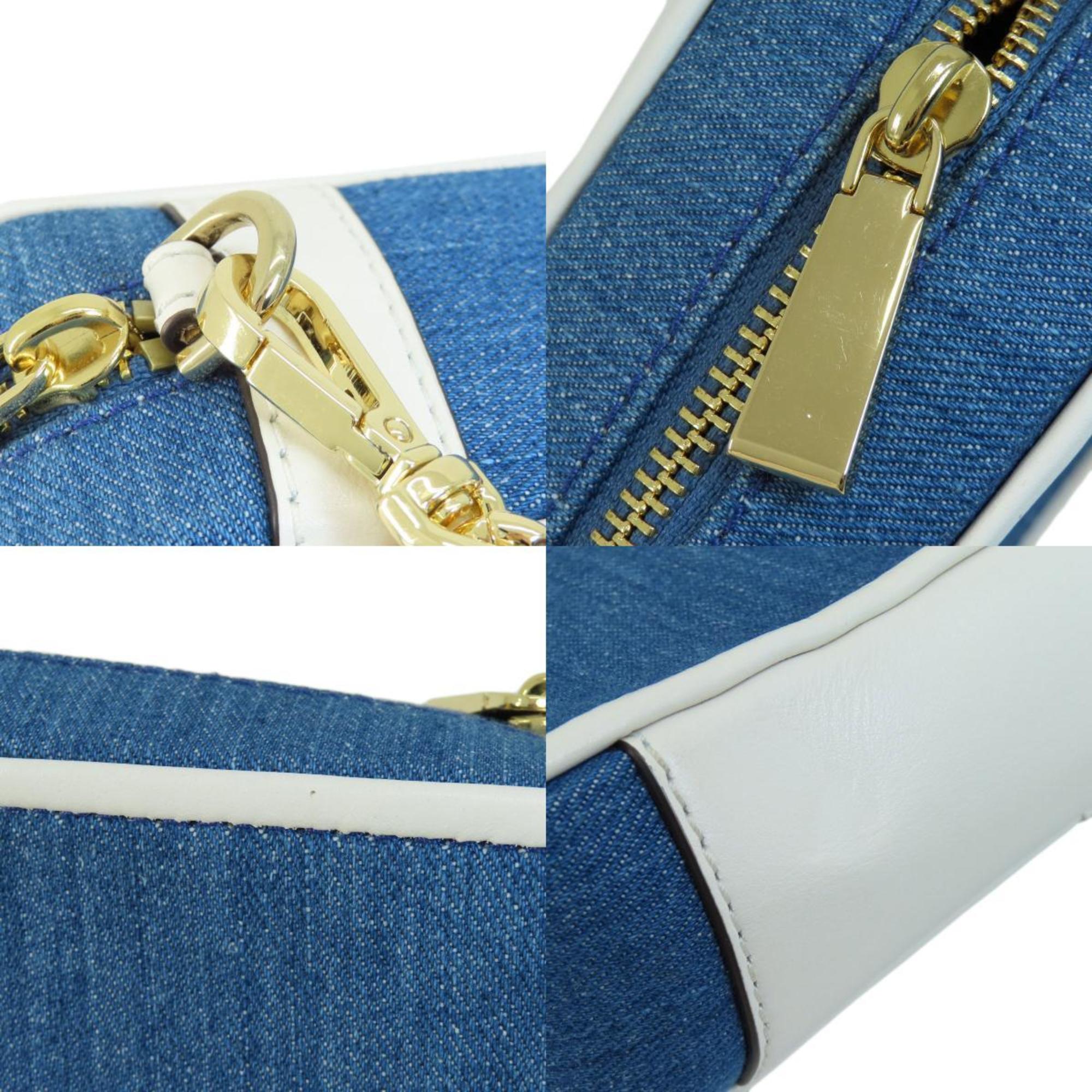 Michael Kors Blue White Denim Shoulder Bag (Pre-Owned)