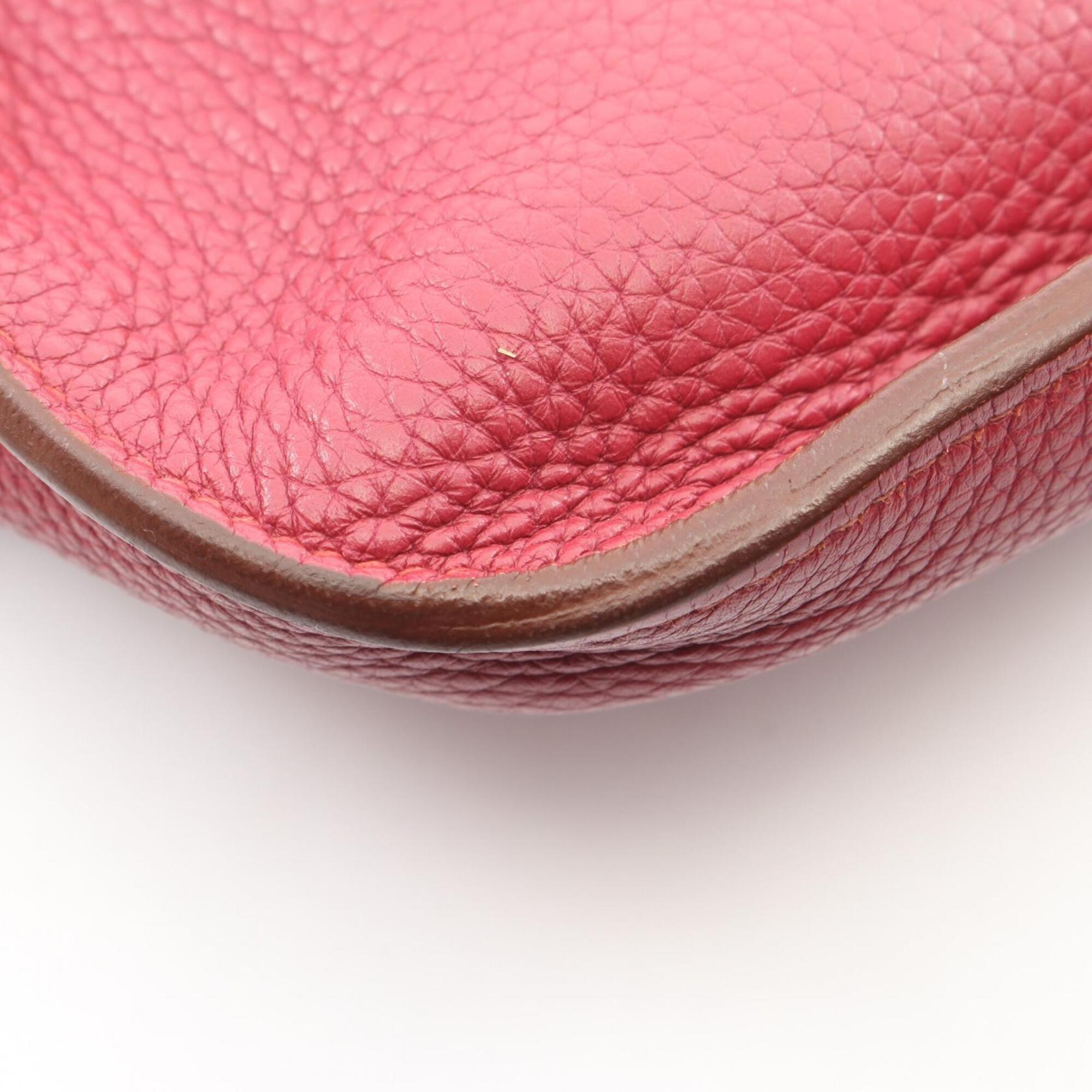 Hermes Pink Taurillon Clemence Leather Handbag Shoulder Bag (Pre-Owned)