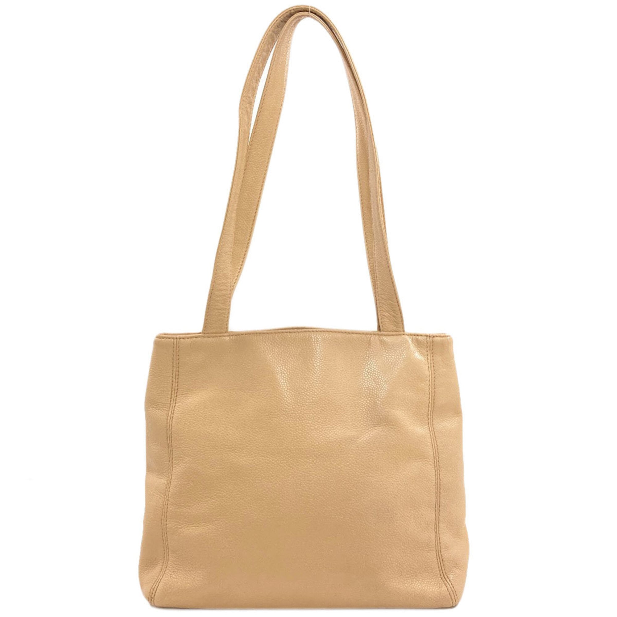 Chanel Beige Leather Handbag (Pre-Owned)
