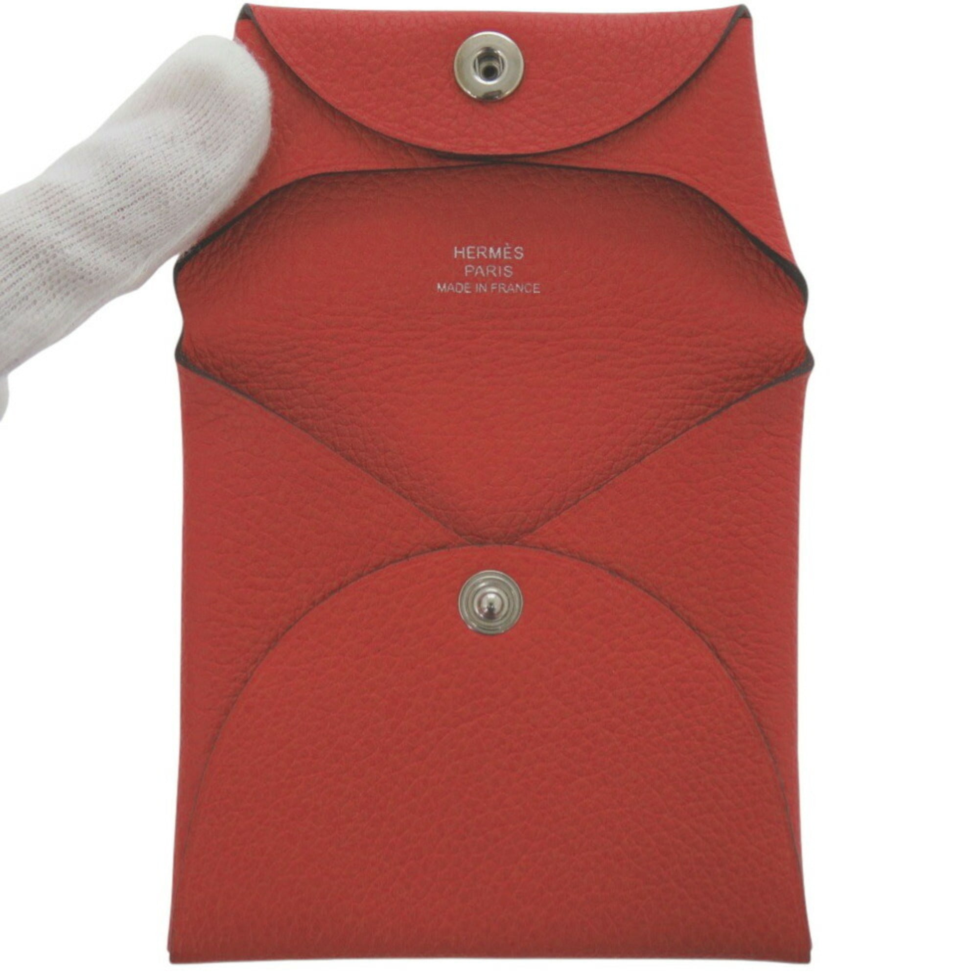 Hermes Evercalf Leather Coin Purse/Coin Case (Pre-Owned)
