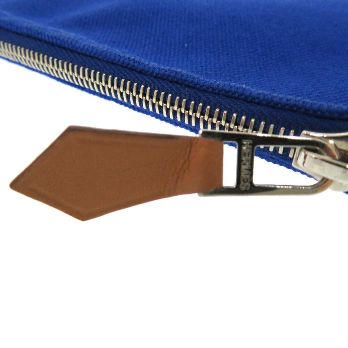 Hermes Blue Cotton Canvas Pouch (Pre-Owned)