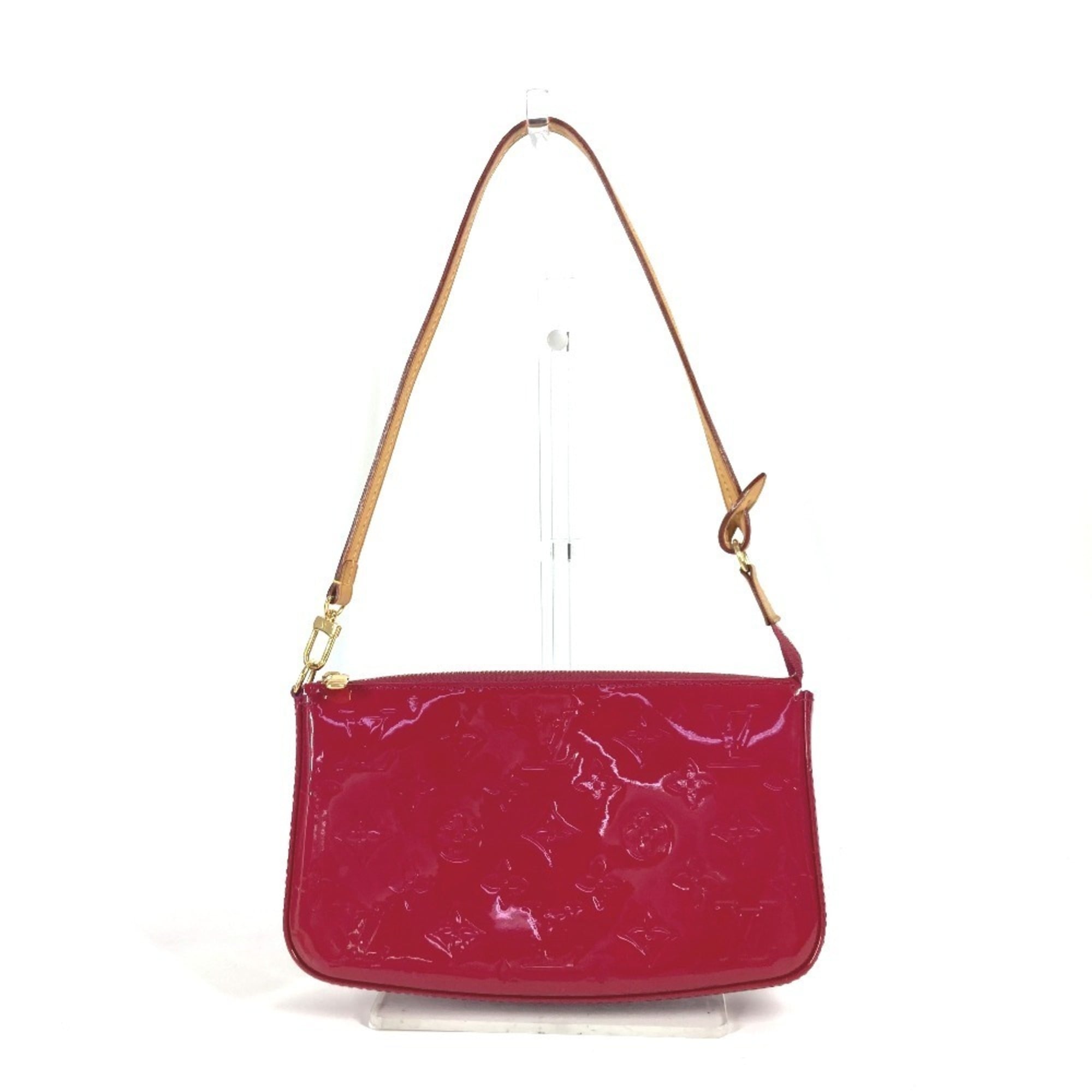 Louis Vuitton Indian Rose Pink Monogram Vernis Handbag Pochette Shoulder Bag (Pre-Owned)