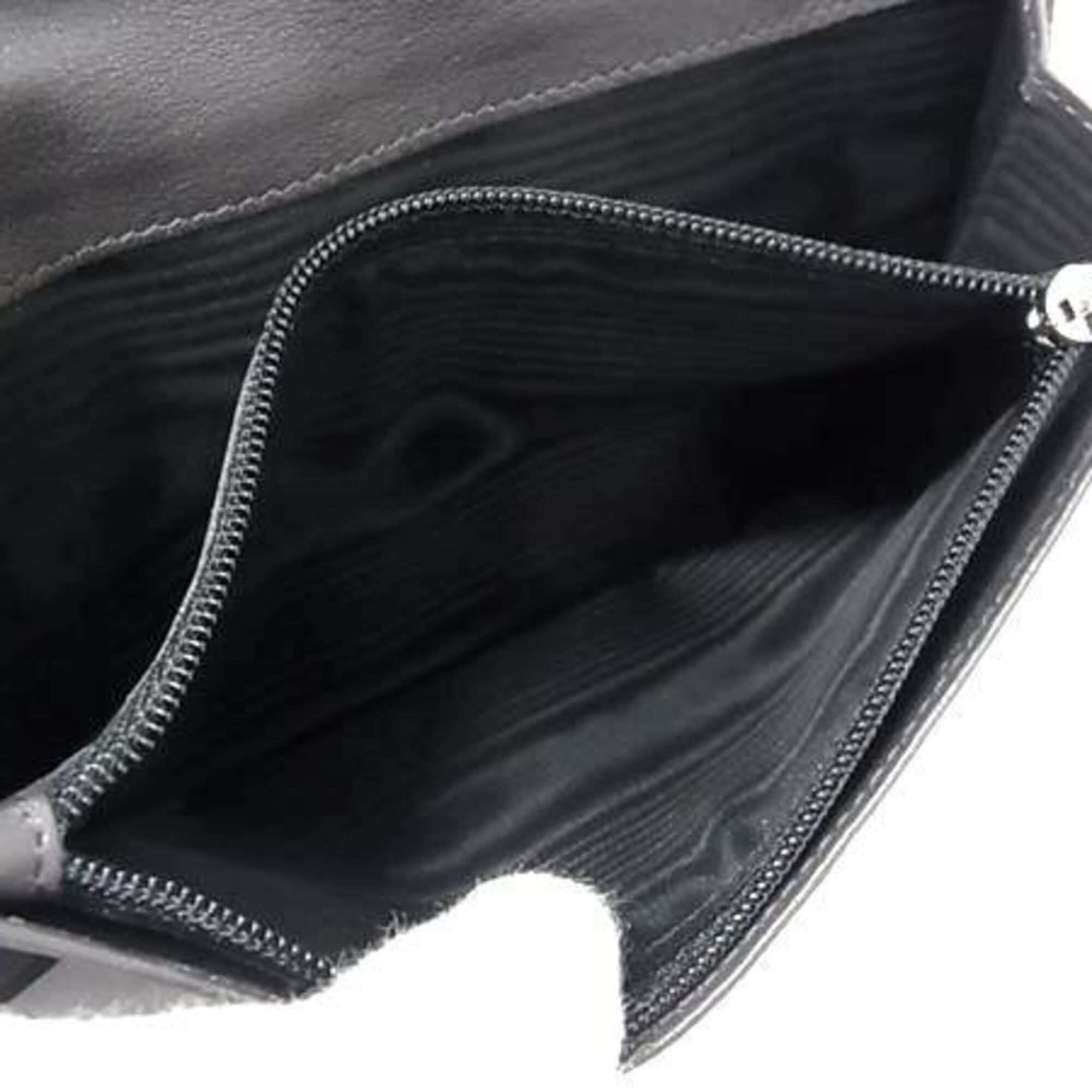 Salvatore Ferragamo Black Leather Long Wallet (Bi-Fold) (Pre-Owned)