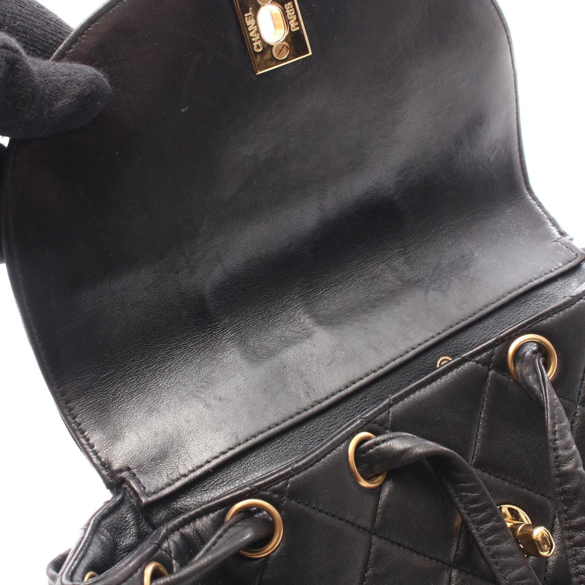 Chanel Black Leather Backpack (Pre-Owned)