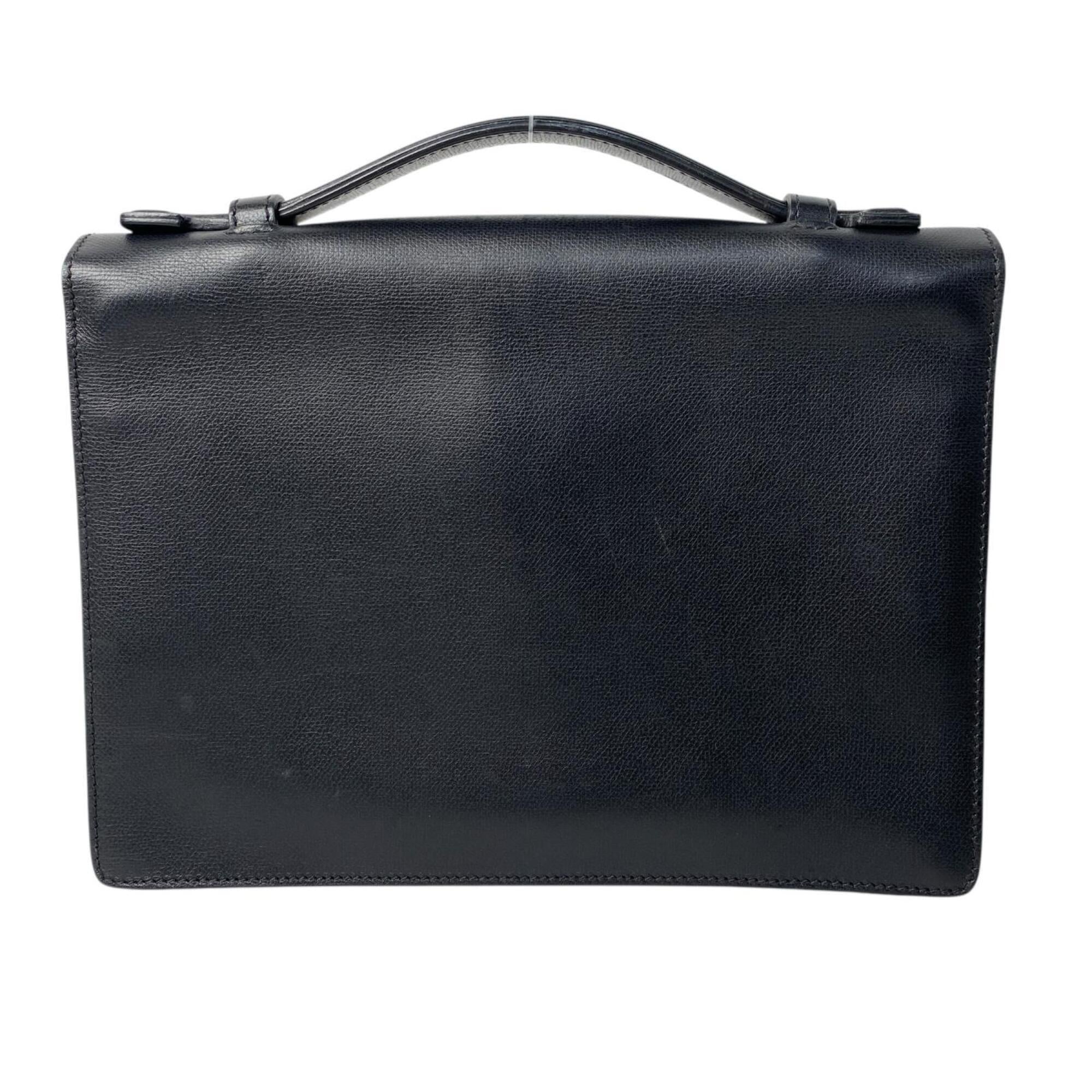 Dior Homme Black Leather Handbag (Pre-Owned)