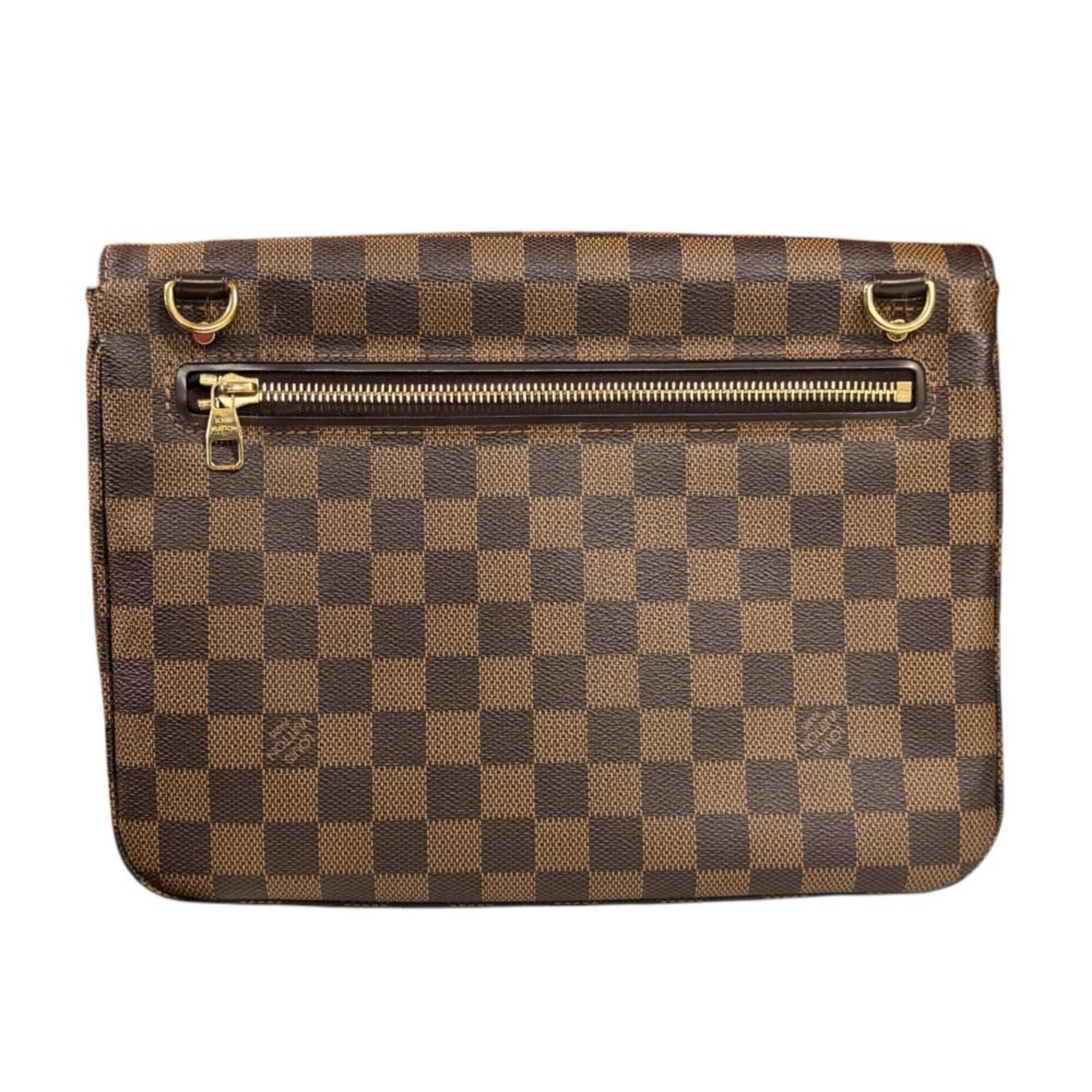 Louis Vuitton Damier Brown Damier Canvas Handbag Shoulder Bag (Pre-Owned)