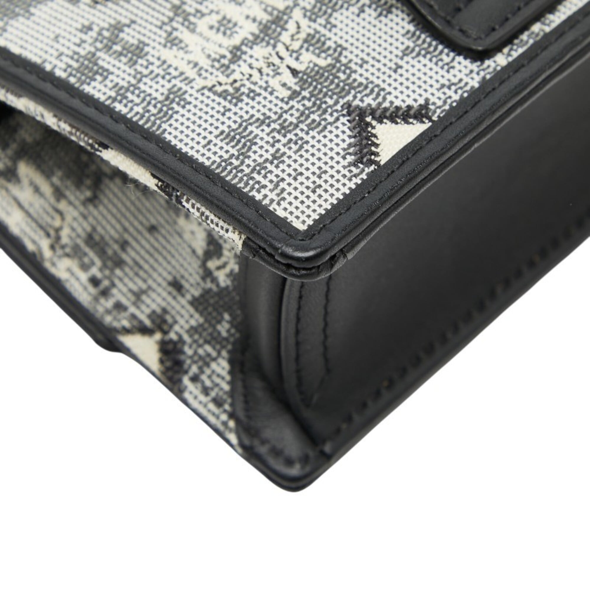 Mcm Gray Multi-Color Canvas Leather Shoulder Bag (Pre-Owned)