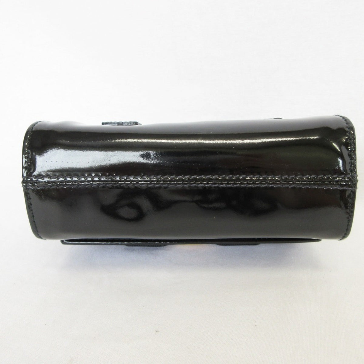 Salvatore Ferragamo Black Patent Leather Shoulder Bag (Pre-Owned)