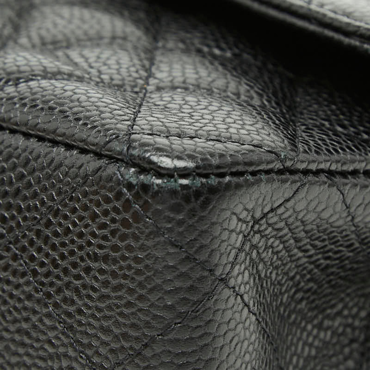 Chanel Black Grained Calfskin Shoulder Bag (Pre-Owned)