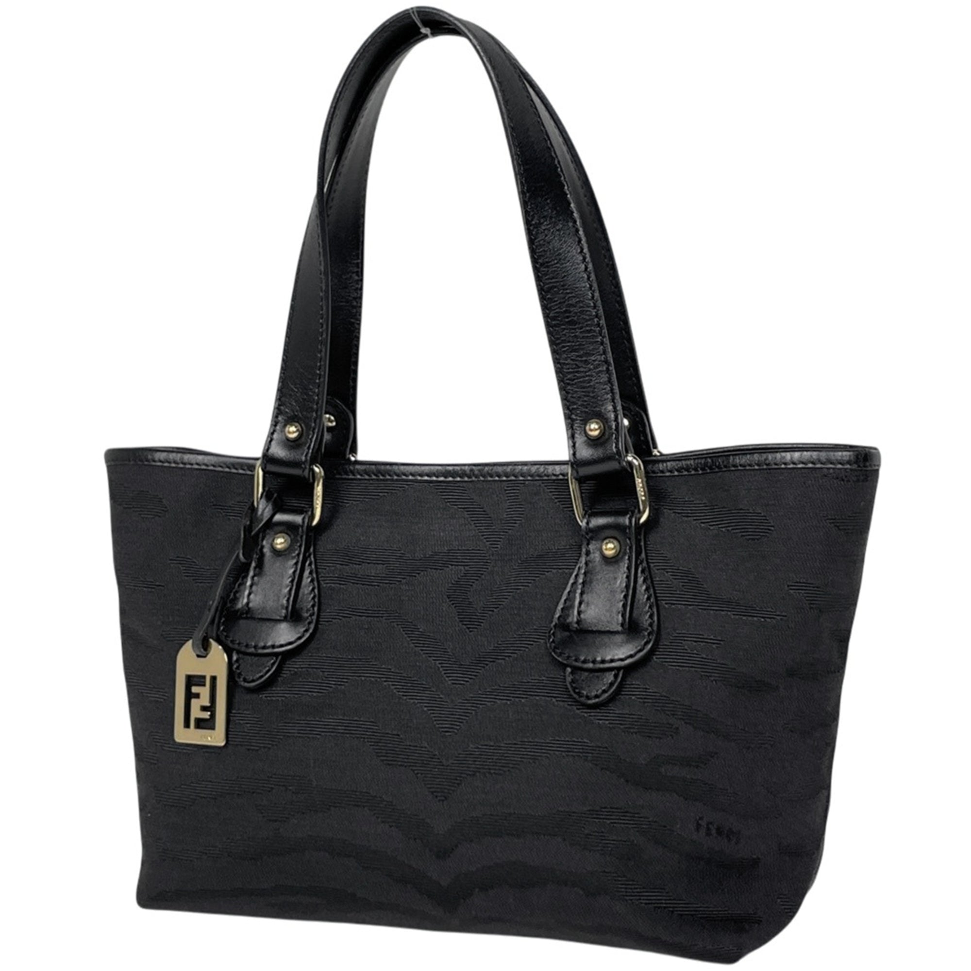 Fendi Black Canvas Handbag (Pre-Owned)