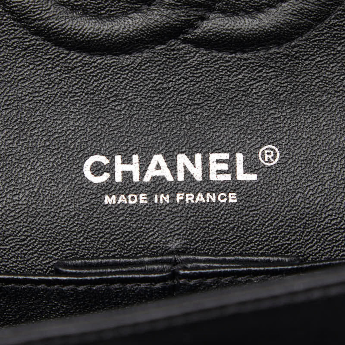 Chanel Black White Satin Leather Shoulder Bag (Pre-Owned)