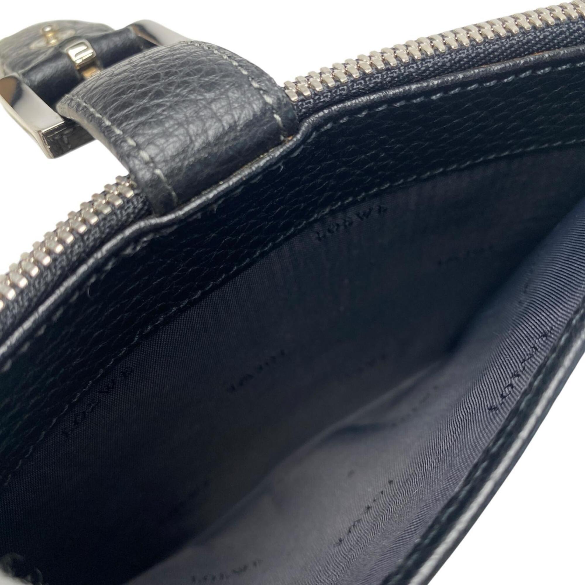 Loewe Black Leather Coin Purse/Coin Case (Pre-Owned)