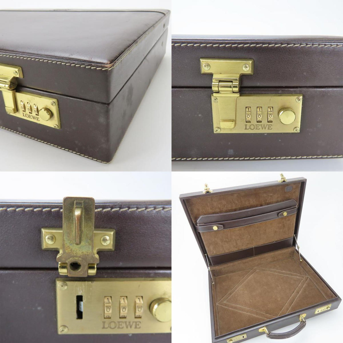 Loewe Beige Brown Leather Handbag (Pre-Owned)
