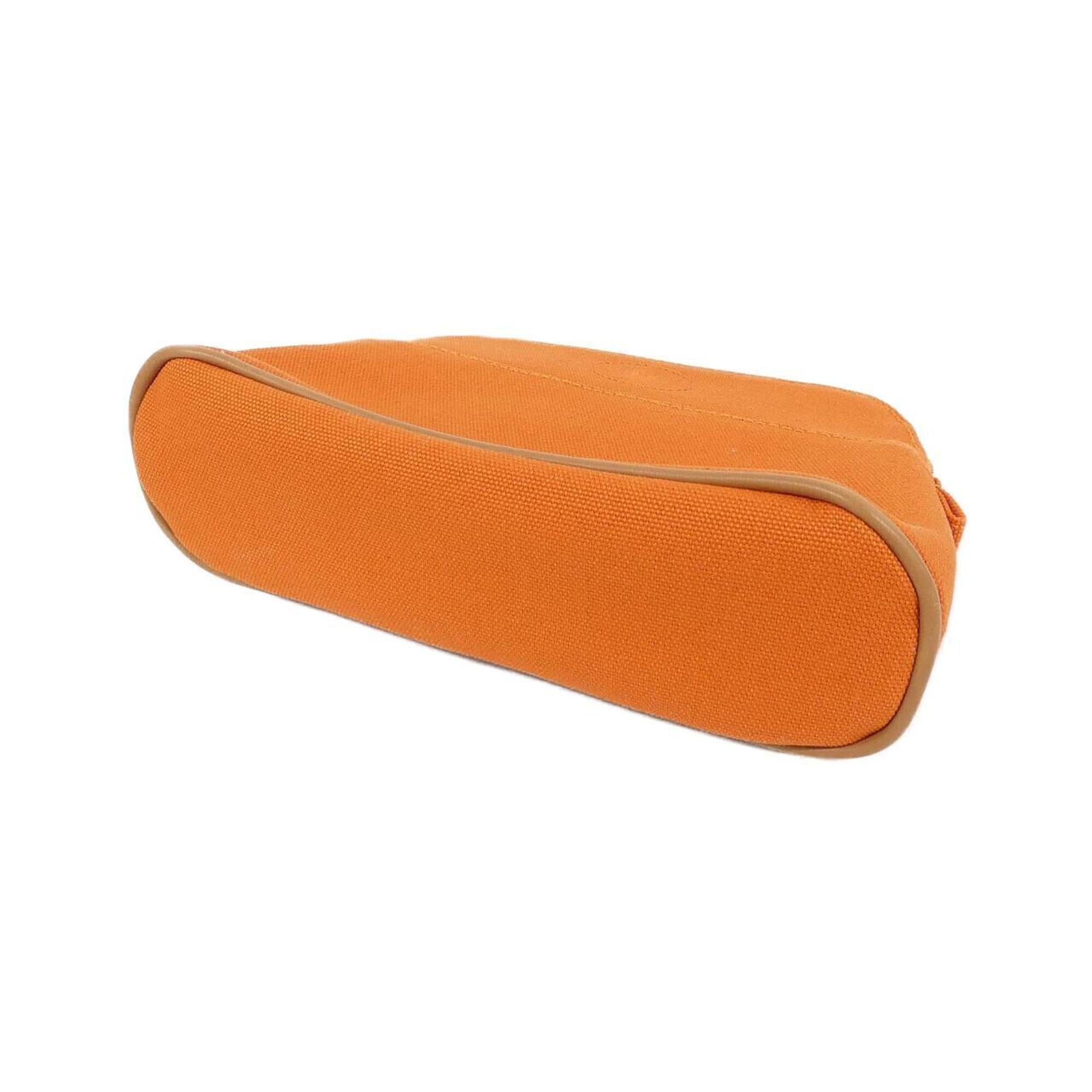 Hermes Orange Canvas Handbag Pouch (Pre-Owned)