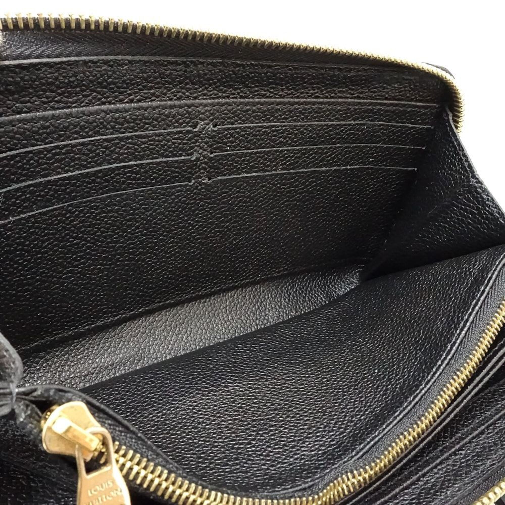 Louis Vuitton Monogram Empreinte Beige Noir Leather Long Wallet (Bi-Fold) (Pre-Owned)