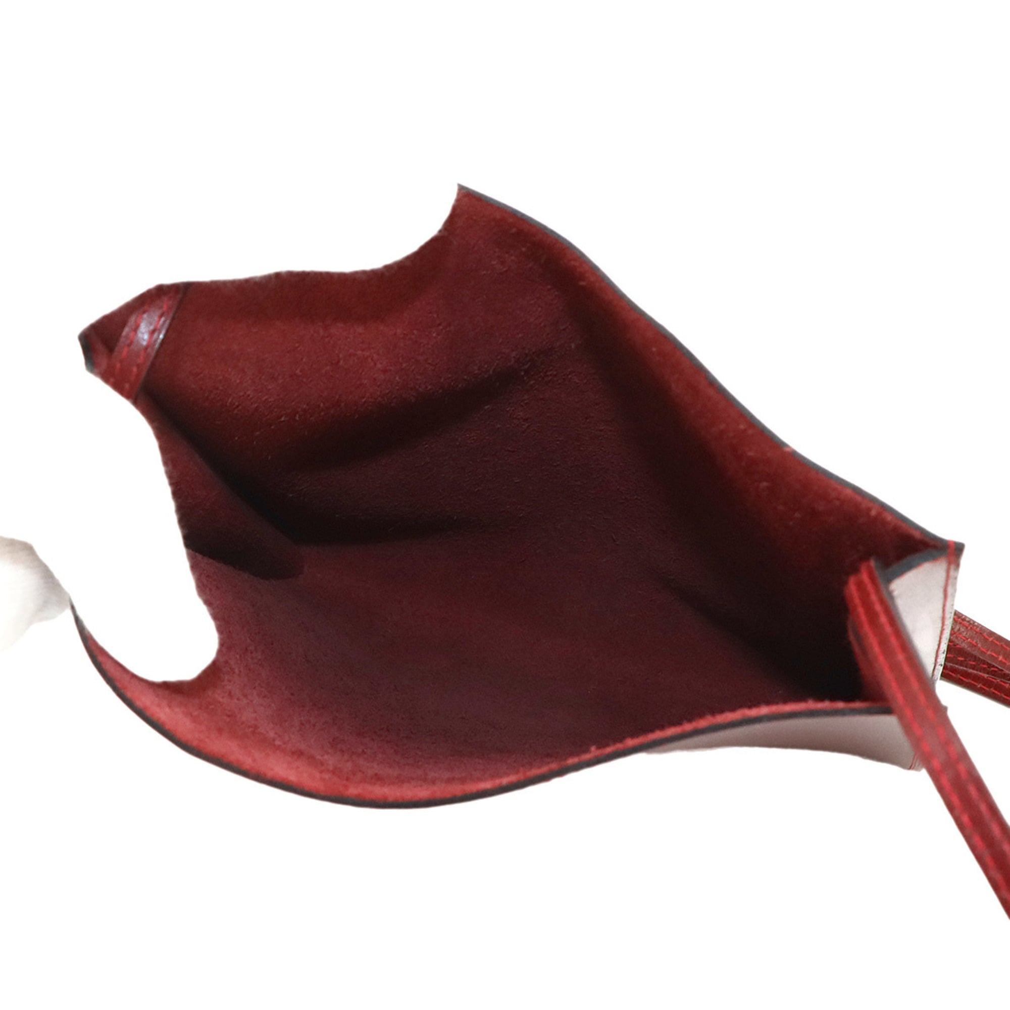 Hermes Rouge H Box Calf Leather Pochette Shoulder Bag (Pre-Owned)