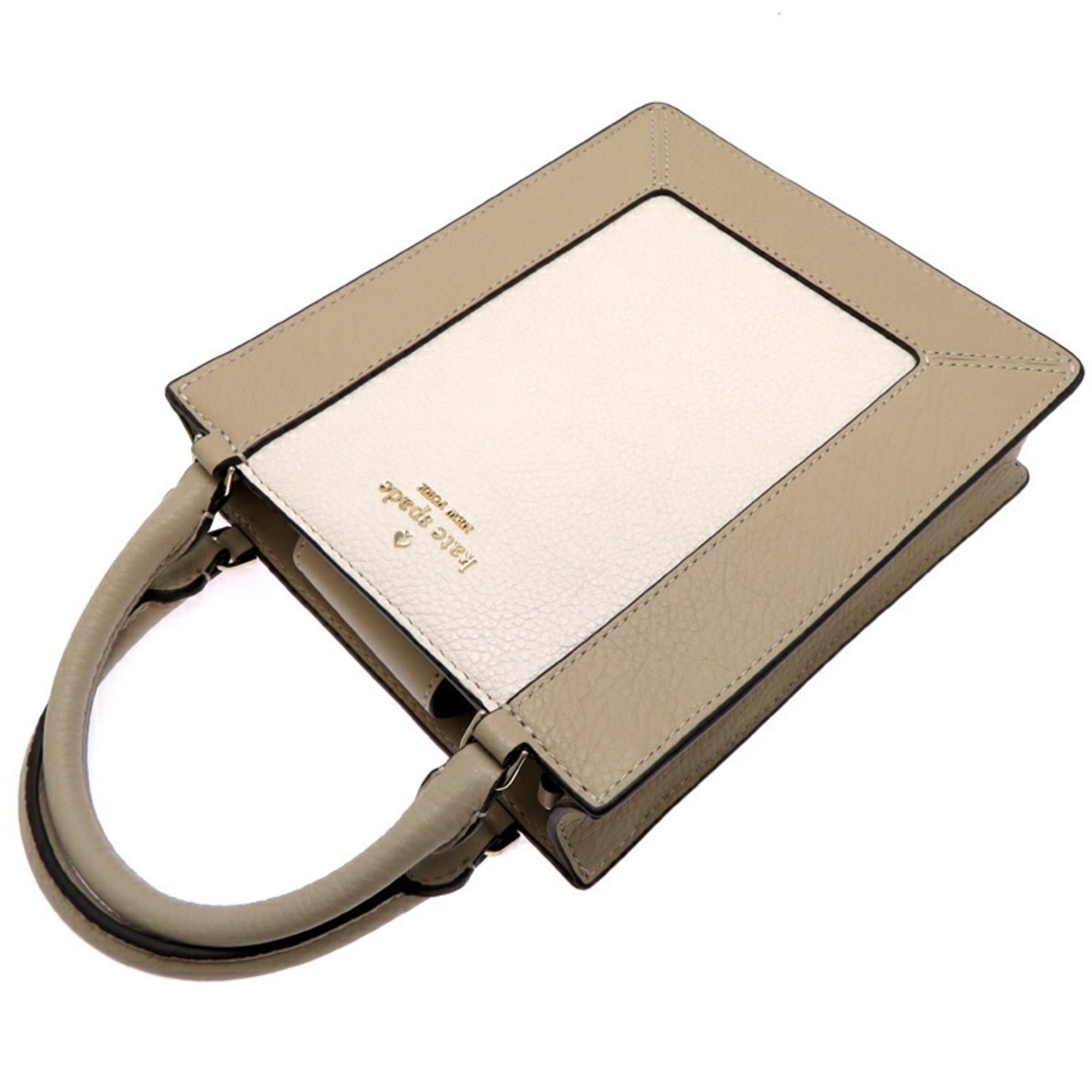Kate Spade Beige Brown Sand Leather Handbag (Pre-Owned)