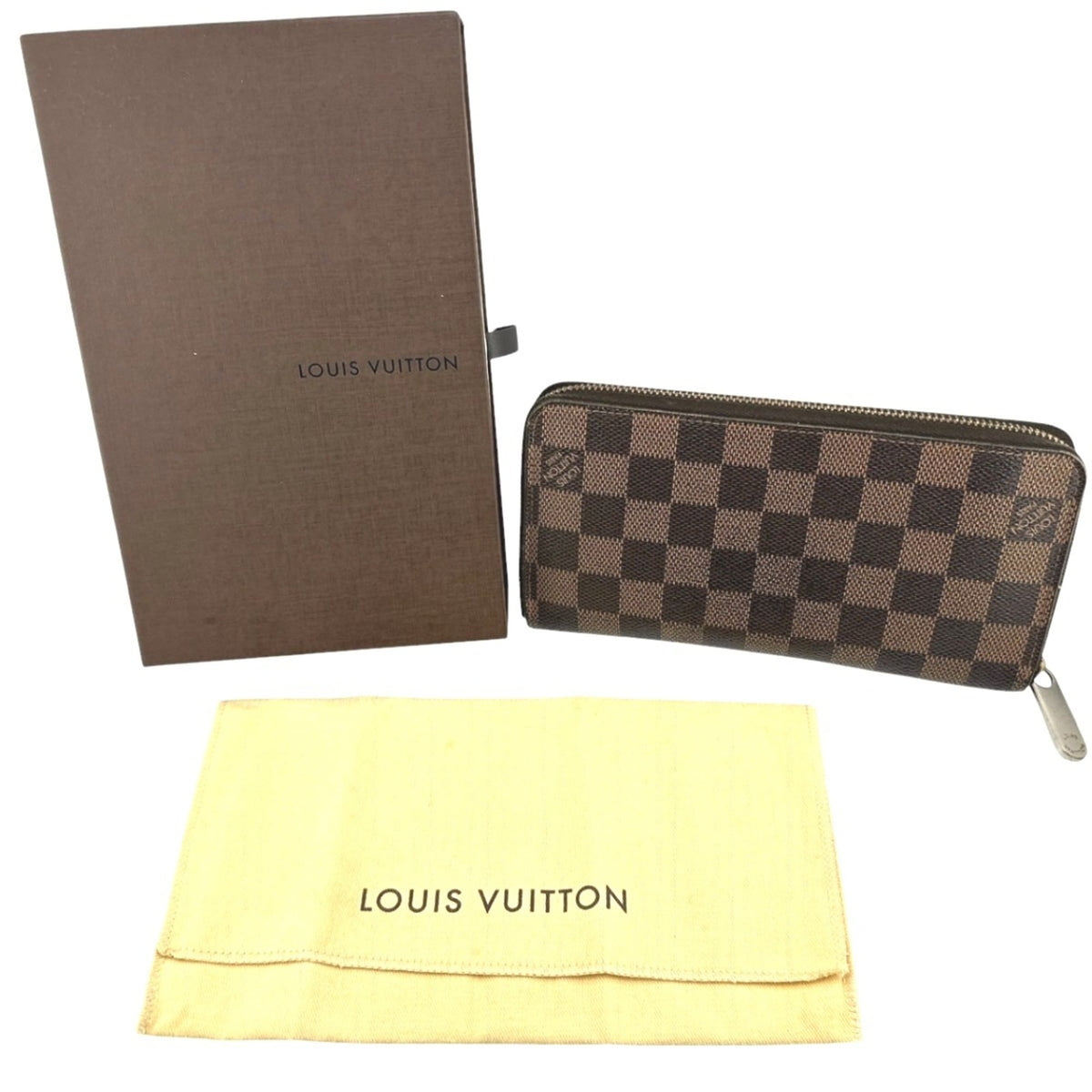 Louis Vuitton Brown Ebene Damier Canvas Long Wallet (Bi-Fold) (Pre-Owned)