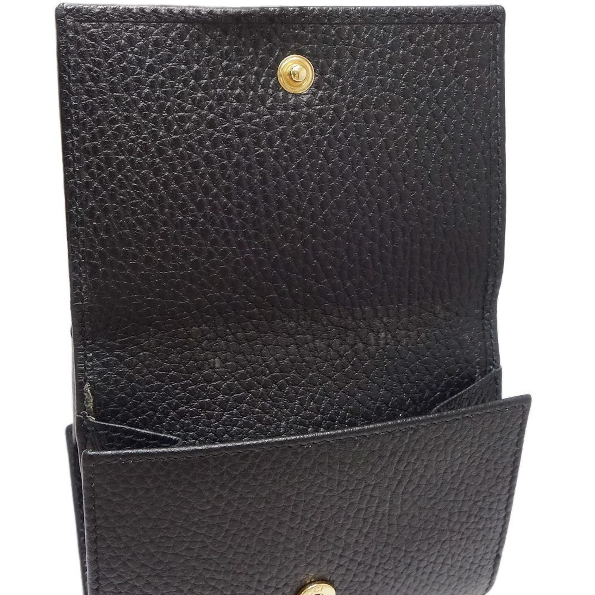Gucci Black Leather Wallet (Tri-Fold) (Pre-Owned)