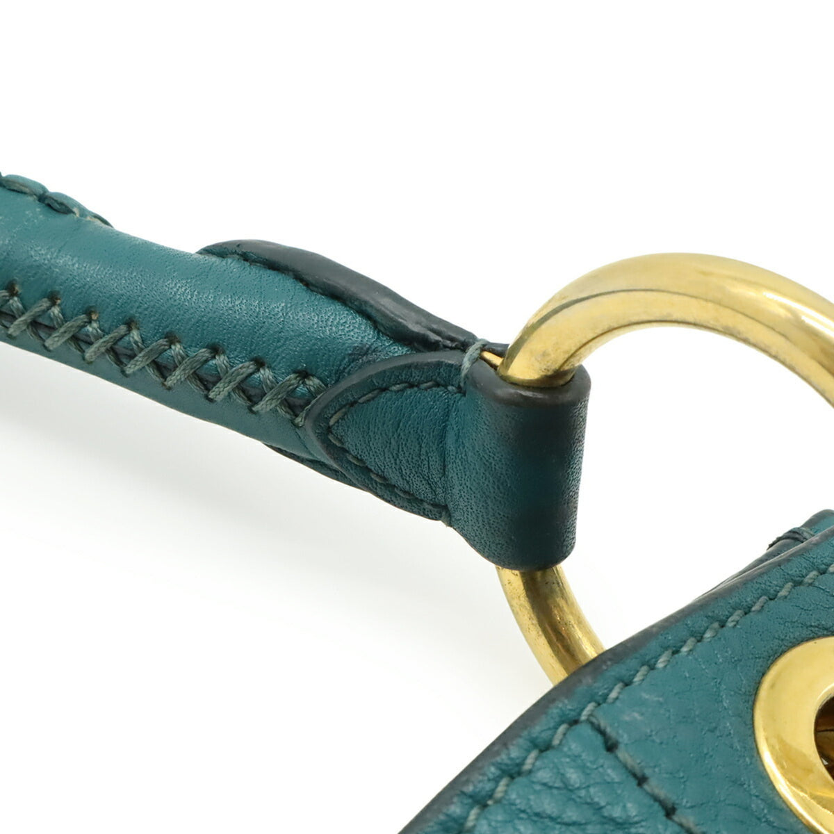 Prada Green Leather Handbag Shoulder Bag (Pre-Owned)