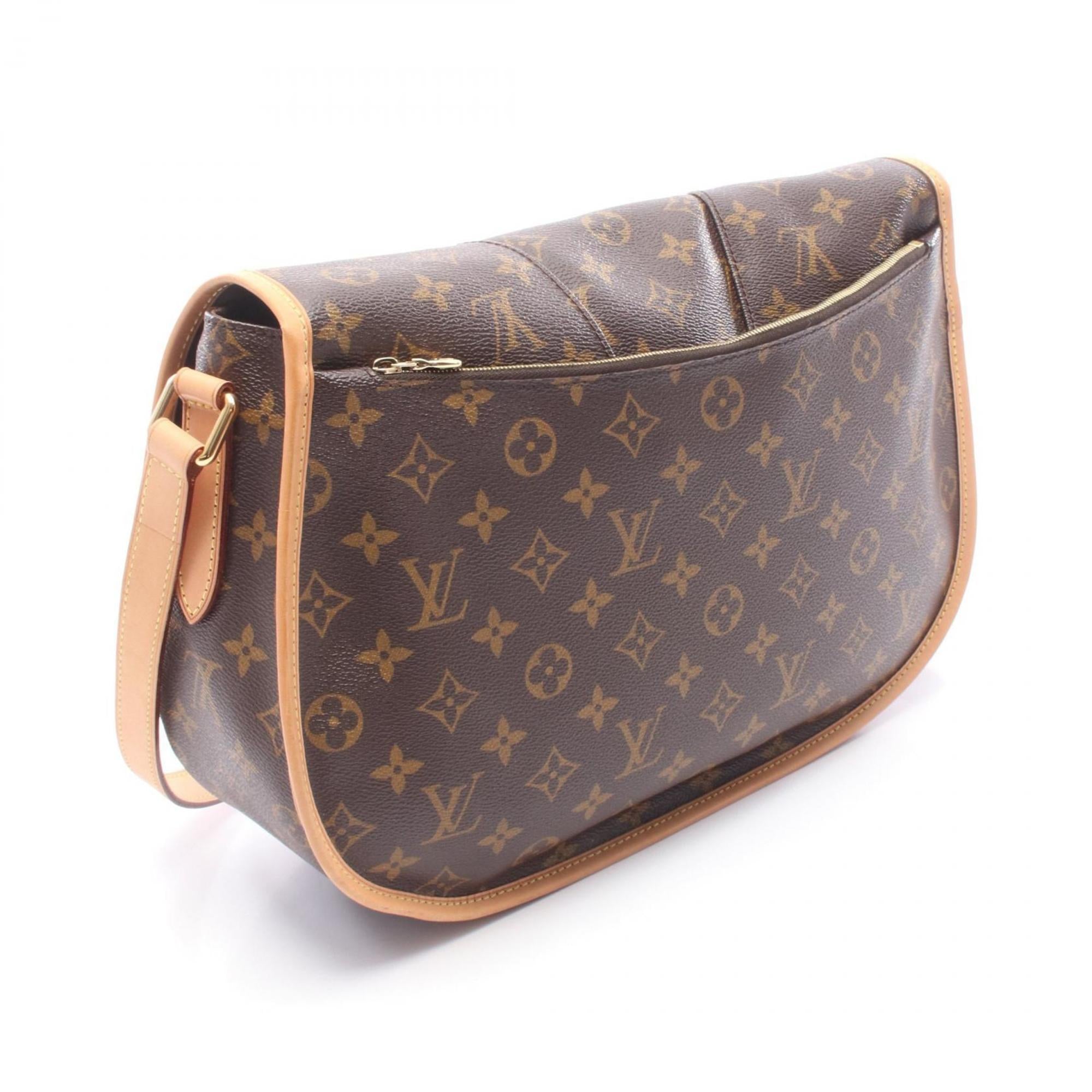 Louis Vuitton Brown Monogram Coated Canvas Leather Handbag Shoulder Bag (Pre-Owned)