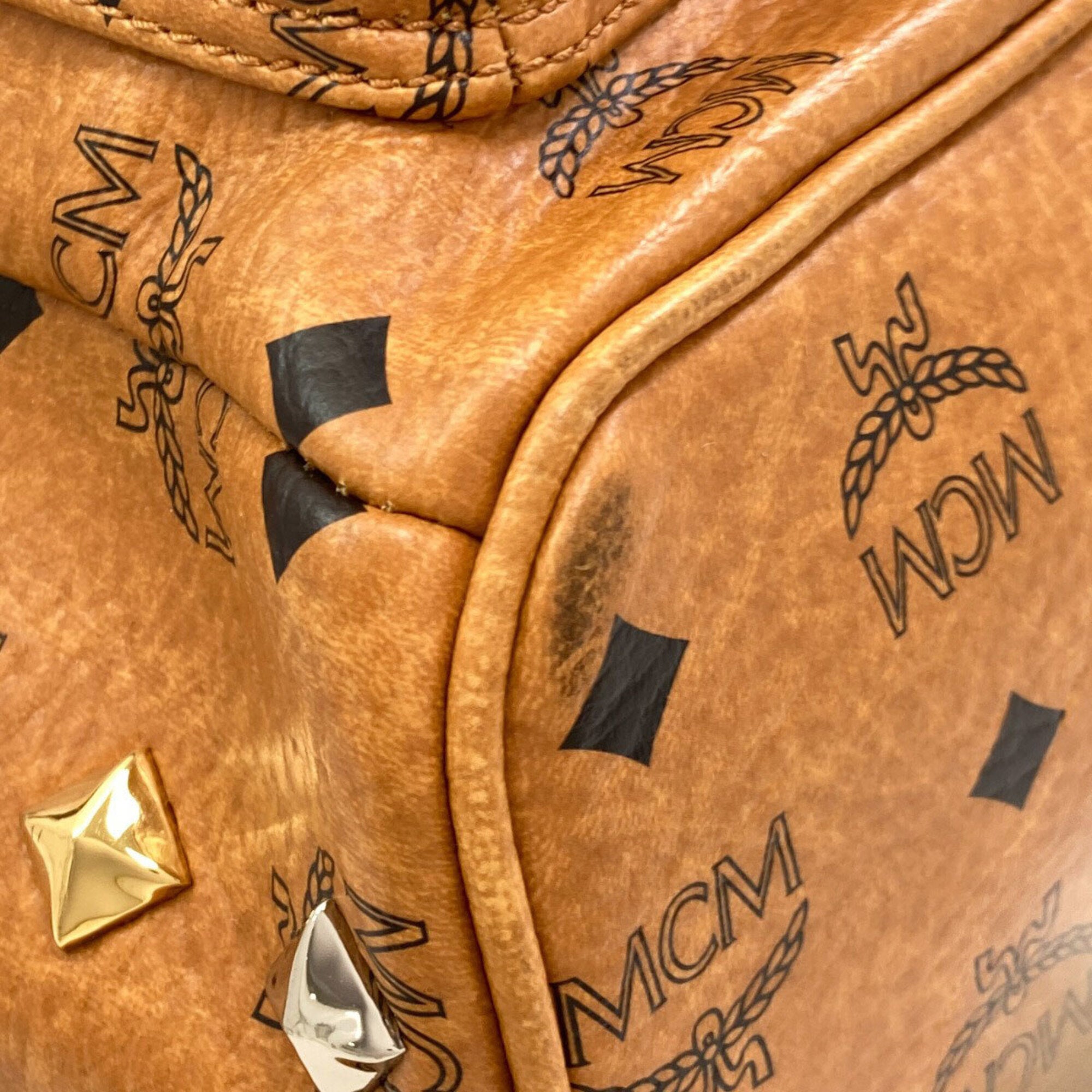 Mcm Brown Pvc Backpack (Pre-Owned)