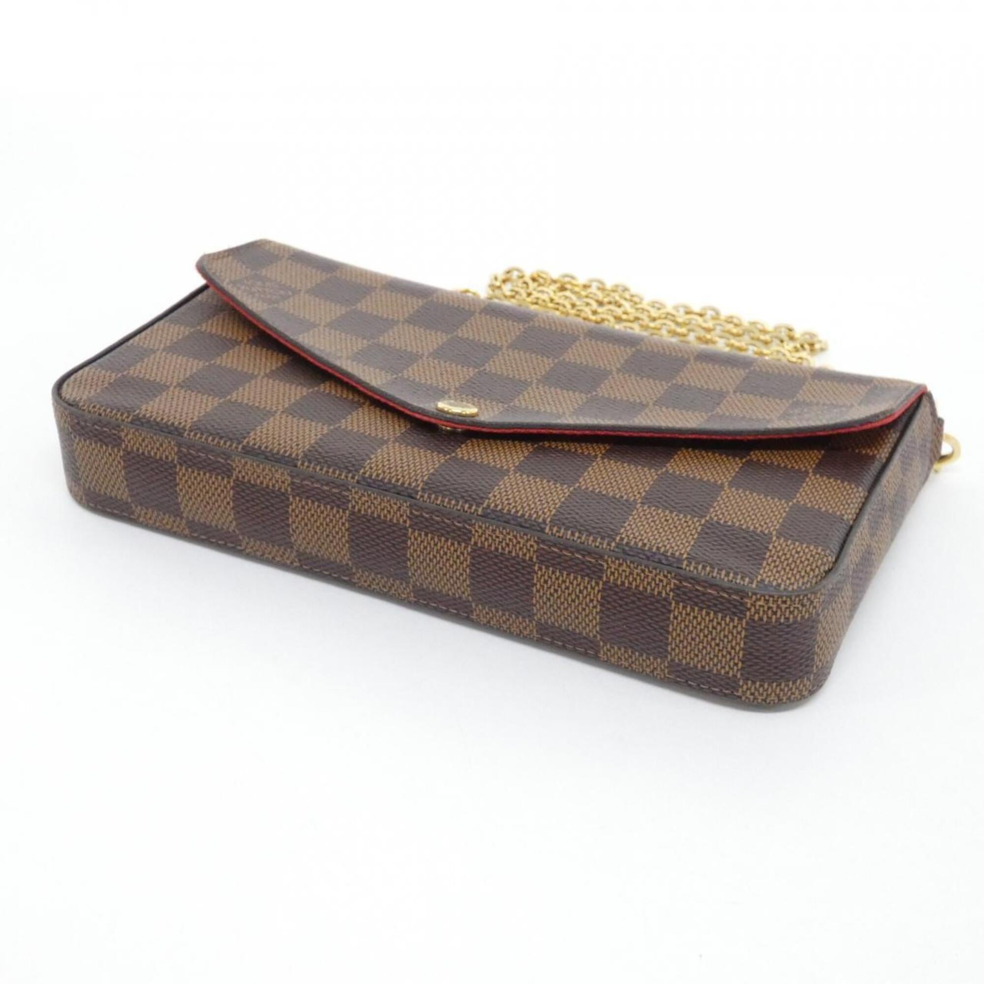Louis Vuitton Ebene Coated Canvas Pochette Shoulder Bag (Pre-Owned)