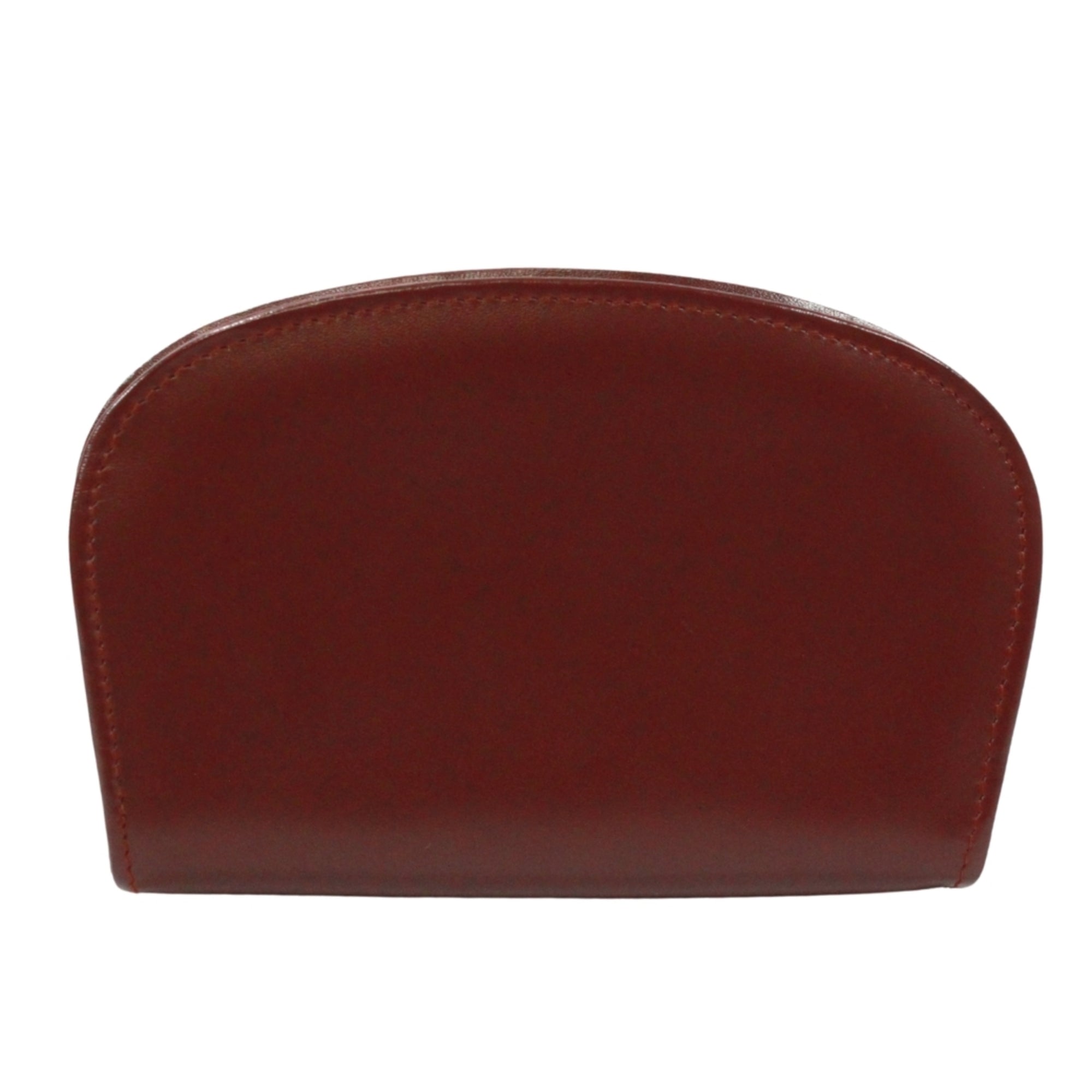Cartier Bordeaux Leather Coin Purse/Coin Case (Pre-Owned)