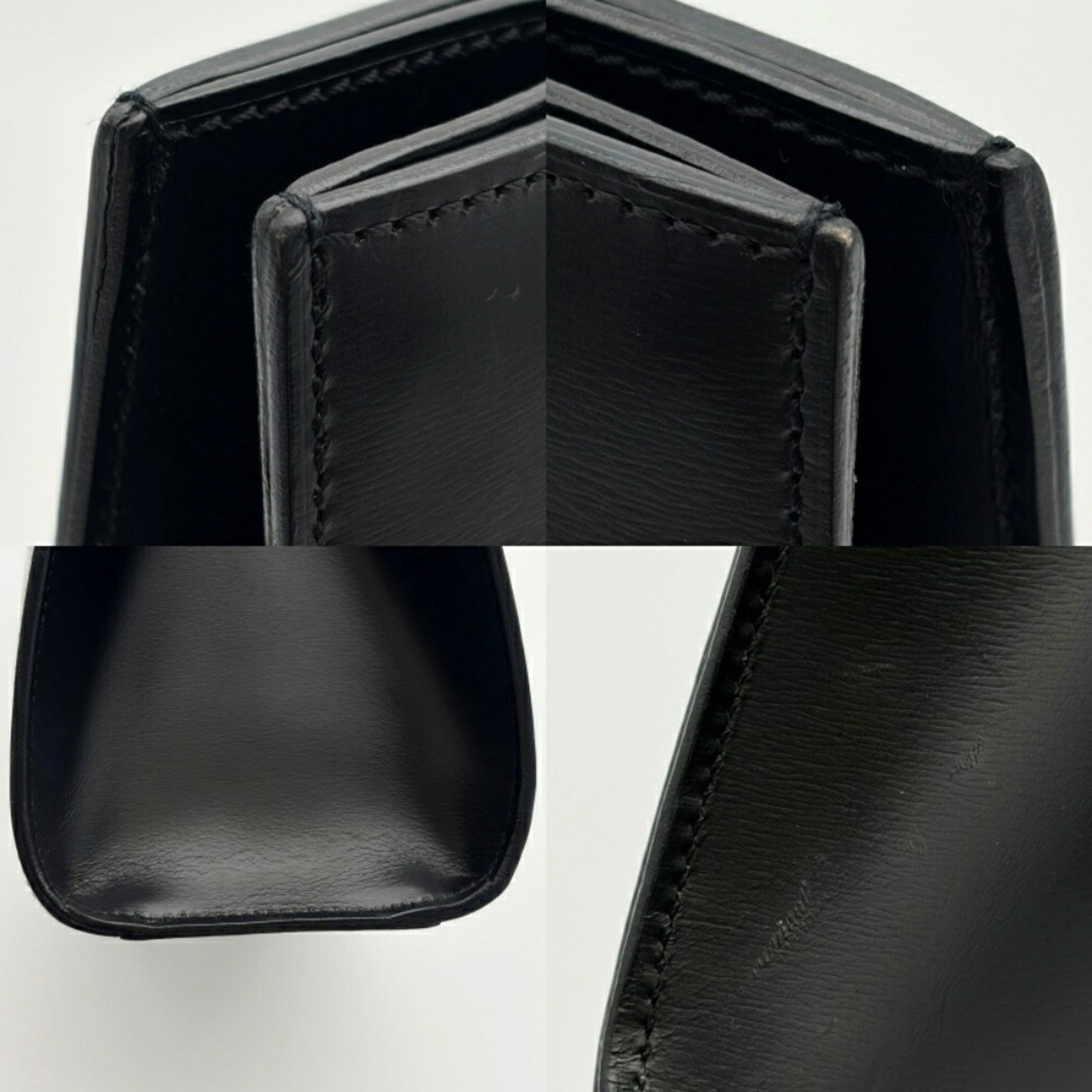 Cartier Panthère Black Leather Shoulder Bag Tote Bag (Pre-Owned)