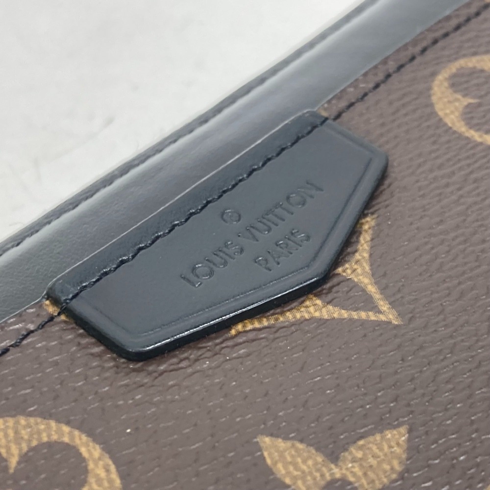 Louis Vuitton Monogram Macassar Black Brown Monogram Long Wallet (Bi-Fold) (Pre-Owned)