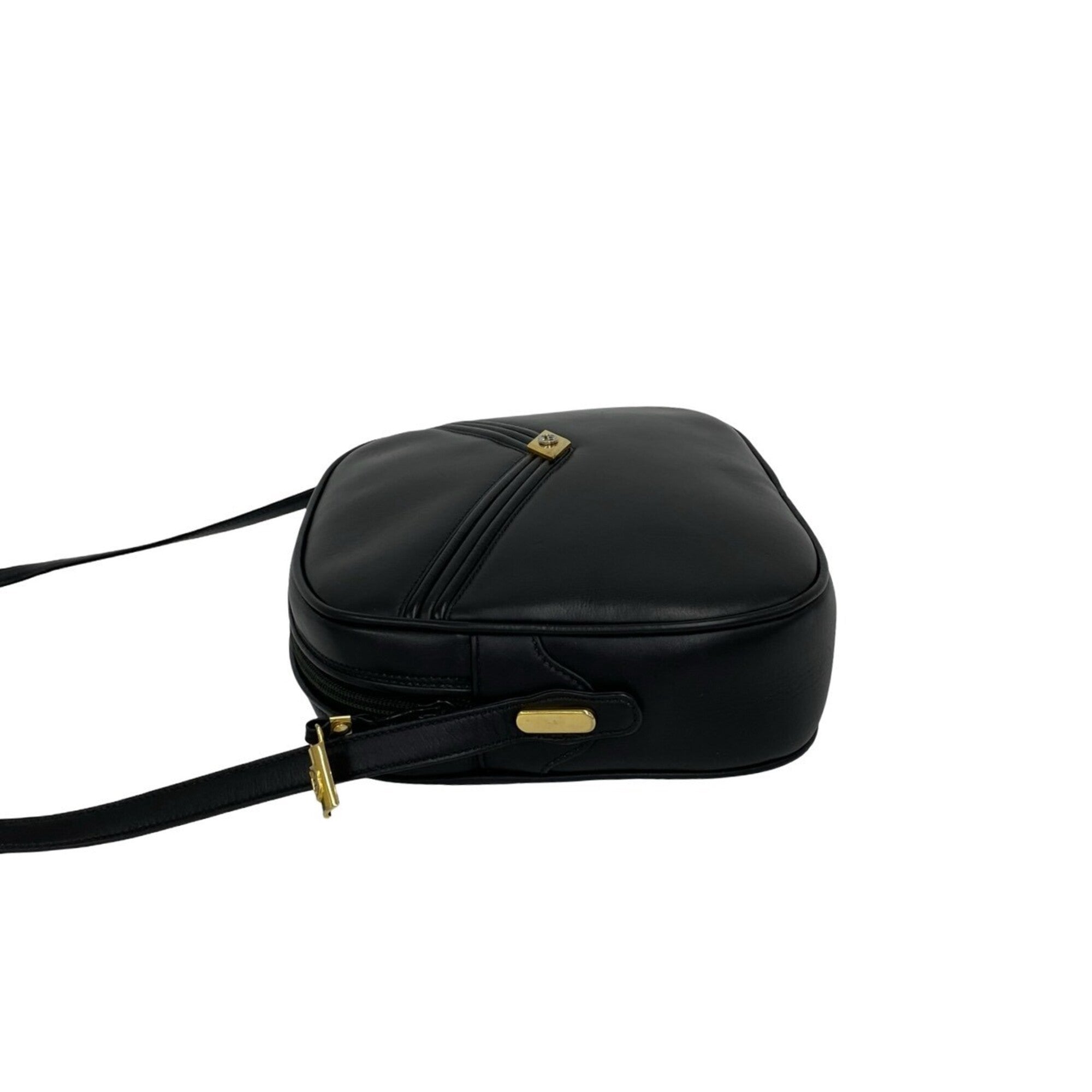 Gucci Black Leather Pochette Shoulder Bag (Pre-Owned)