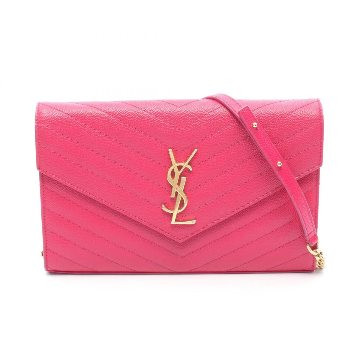 Yves Saint Laurent Red Color Leather Handbag Shoulder Bag (Pre-Owned)