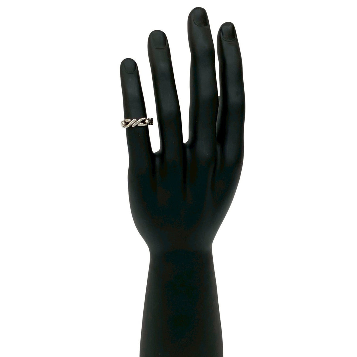 Hermes Silver Silver 925 Band Ring (Pre-Owned)