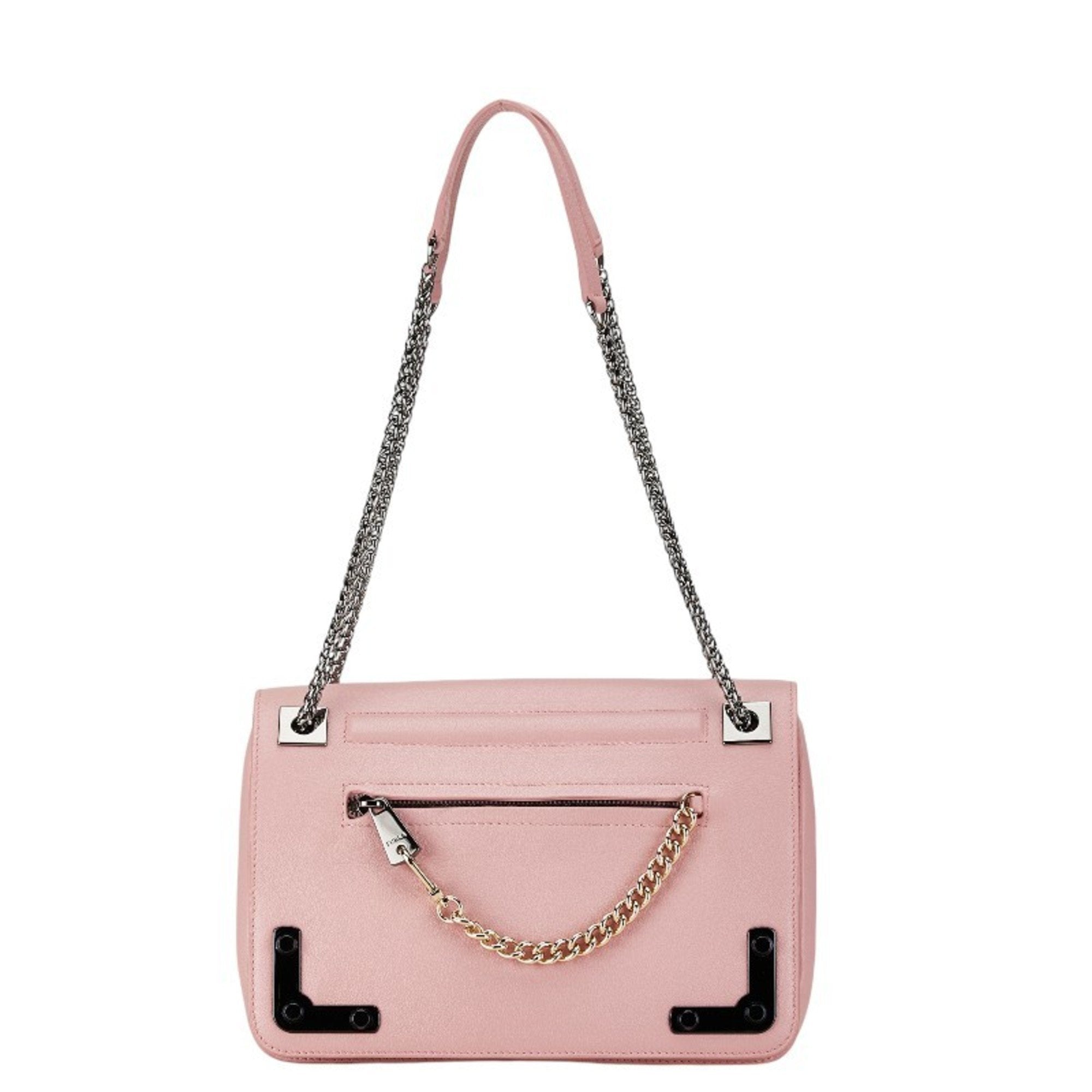 Furla Pink Leather Handbag Shoulder Bag (Pre-Owned)
