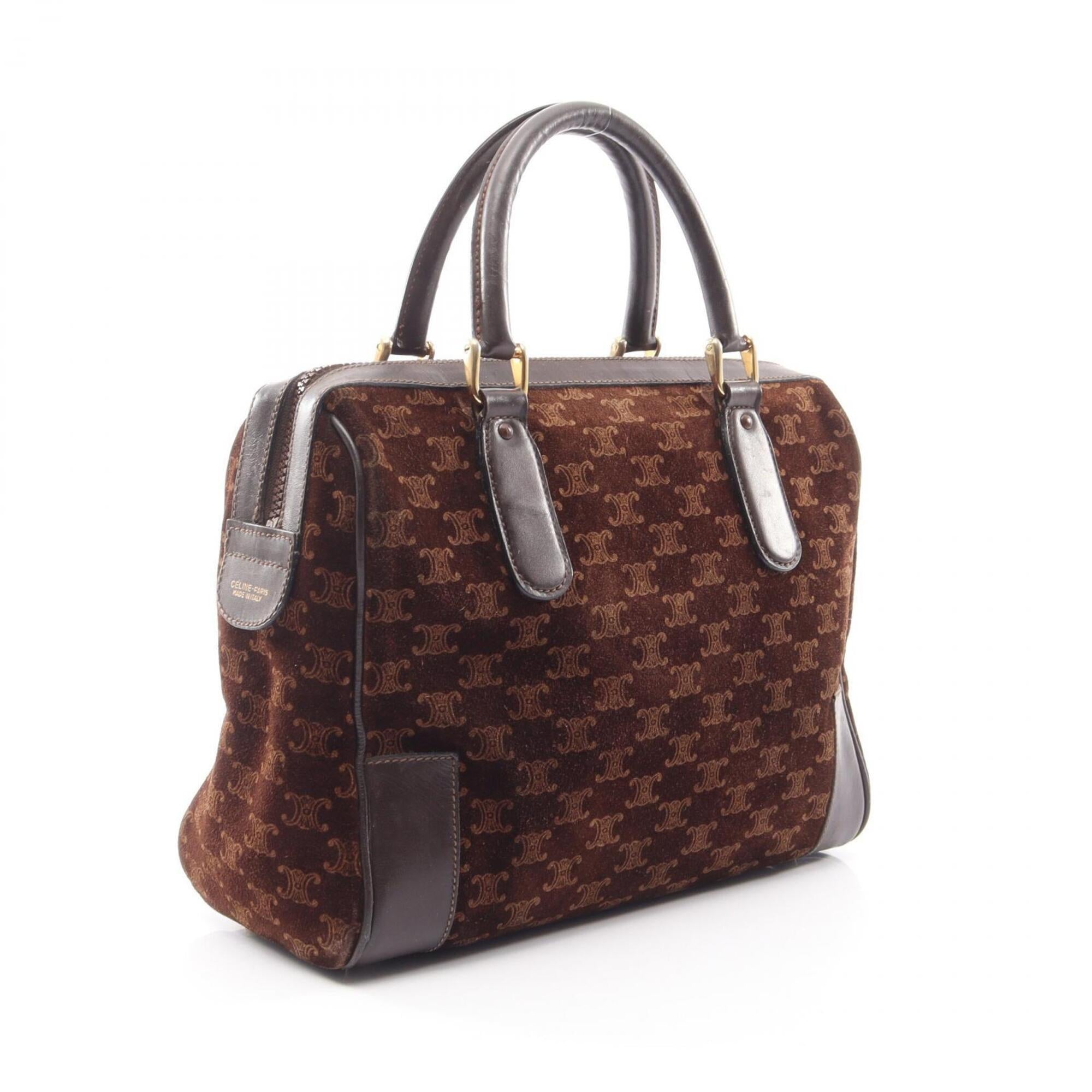 Celine Brown Suede Leather Handbag (Pre-Owned)