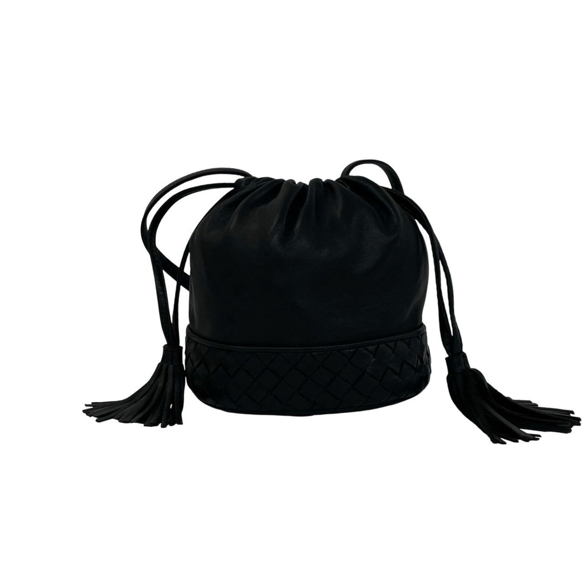 Bottega Veneta Black Leather Shoulder Bag (Pre-Owned)