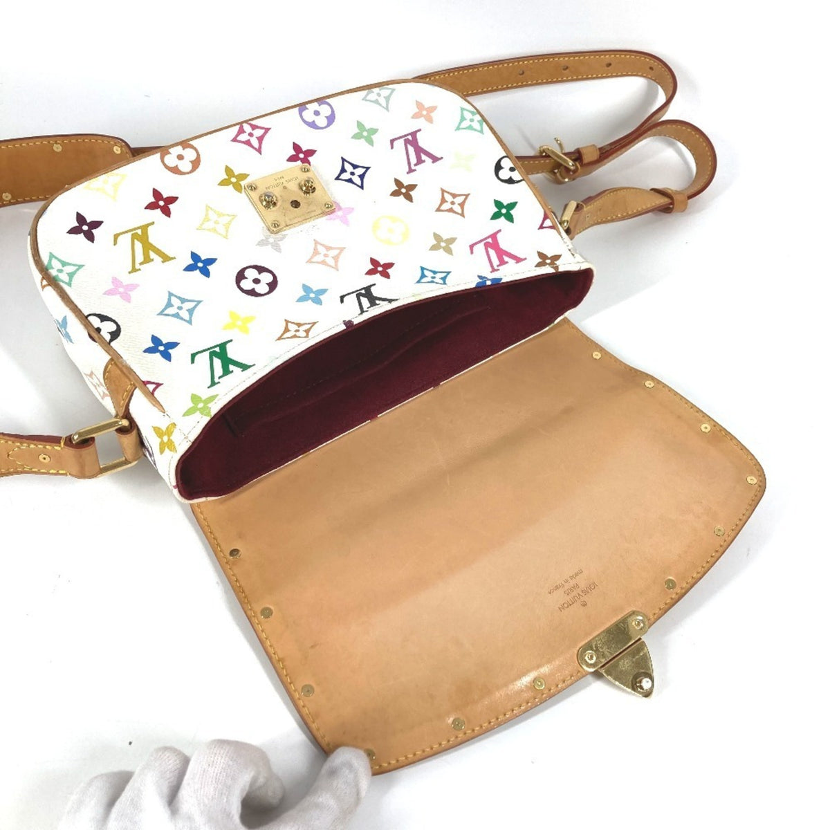 Louis Vuitton Blanc White Monogram Multicolore Pochette Shoulder Bag (Pre-Owned)
