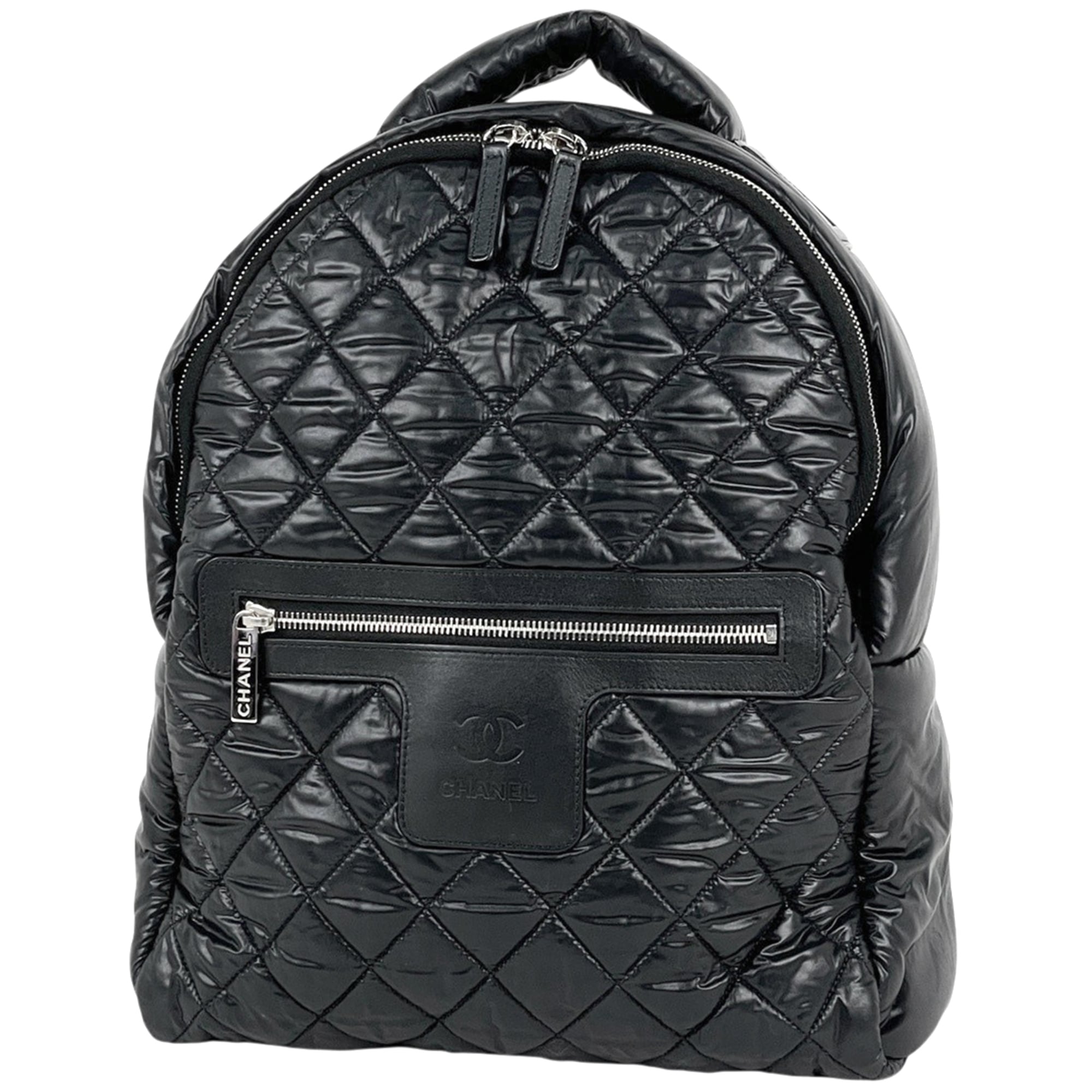 Chanel Coco Cocoon Black Nylon Leather Backpack (Pre-Owned)