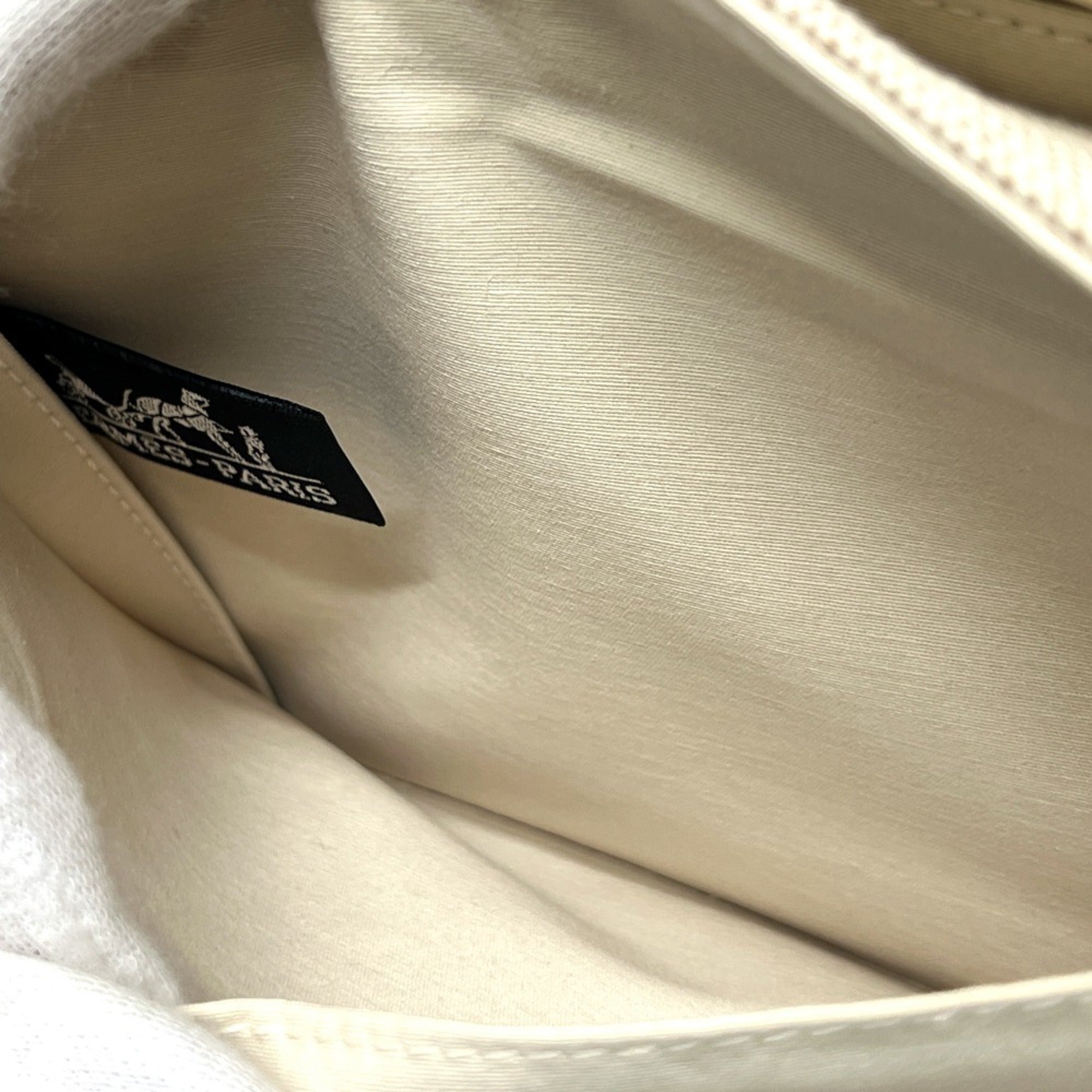 Hermes Beige Brown Yellow Toile H Pouch (Pre-Owned)