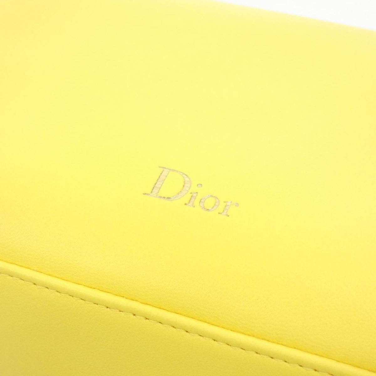 Christian Dior Yellow Leather Handbag Shoulder Bag (Pre-Owned)