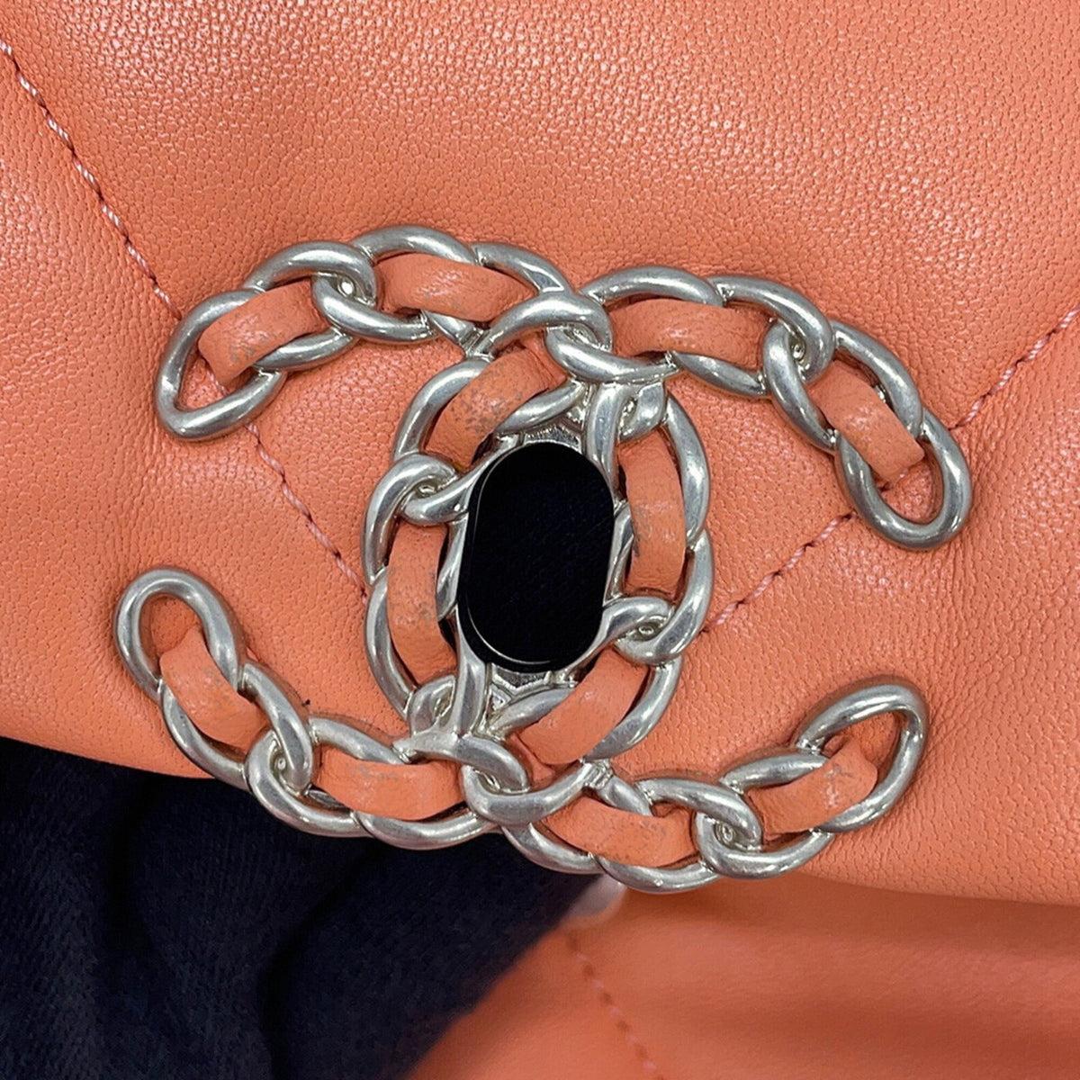 Chanel Matelasse Salmon Pink Leather Handbag Shoulder Bag (Pre-Owned)