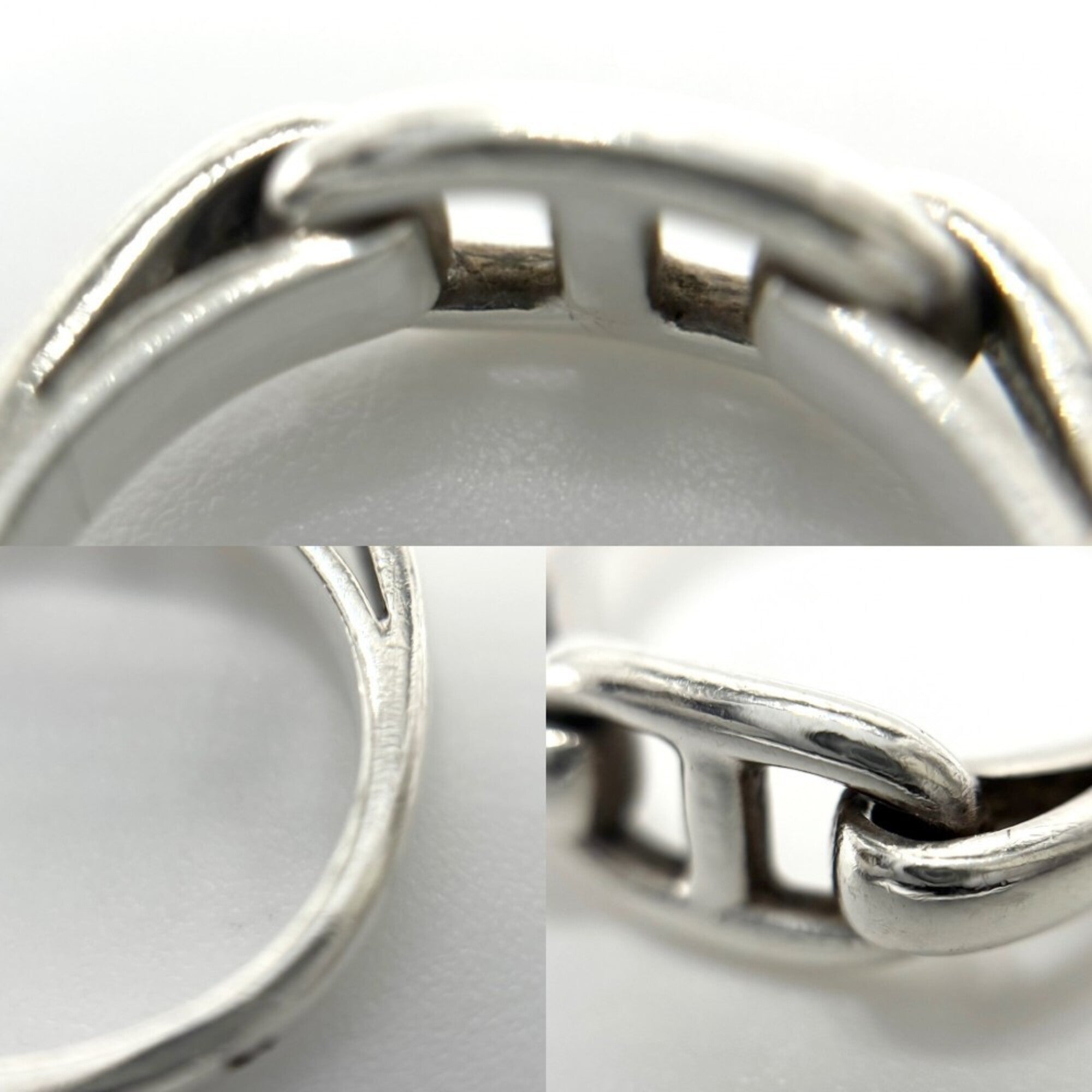 Hermes Silver 925 Band Ring (Pre-Owned)
