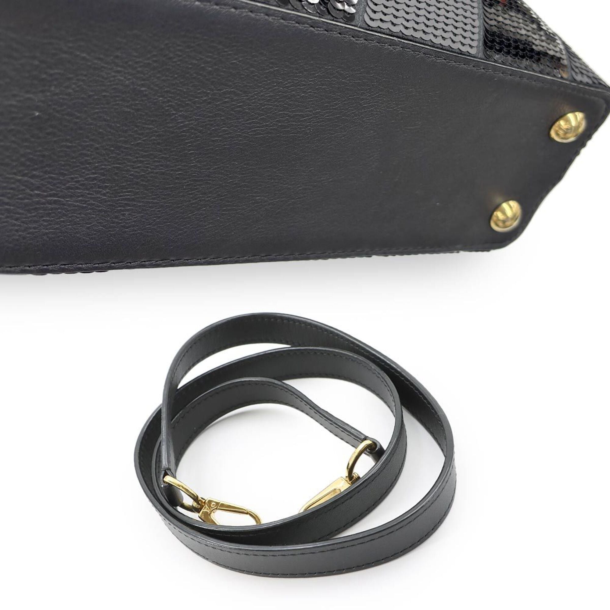 Louis Vuitton Black Spangles Leather Handbag (Pre-Owned)