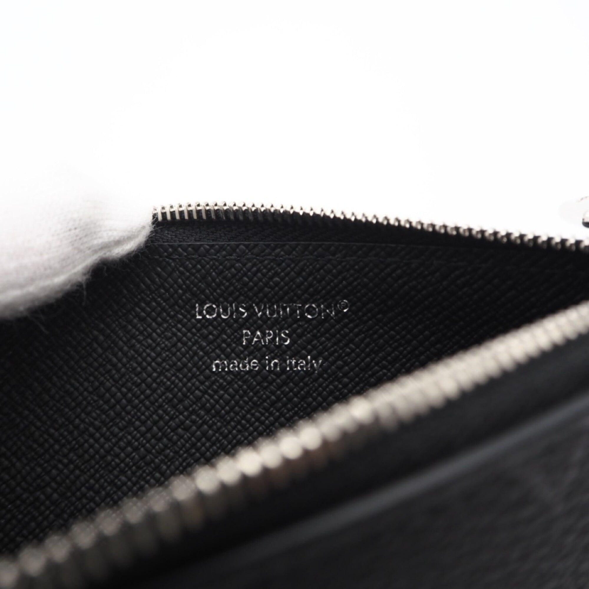 Louis Vuitton Black Gray Monogram Eclipse Monogram Eclipse Coin Purse/Coin Case (Pre-Owned)