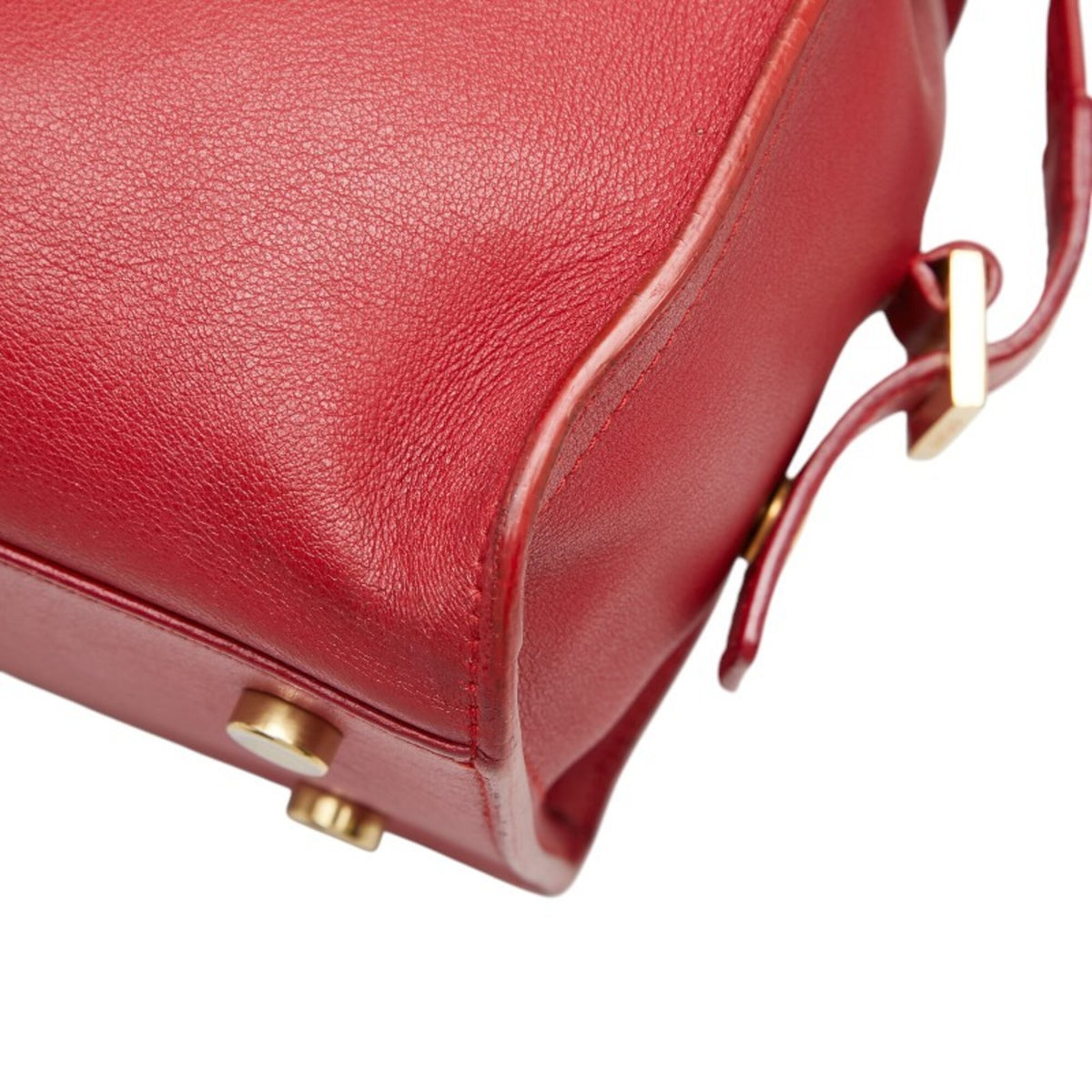 Saint Laurent Red Color Leather Handbag Shoulder Bag (Pre-Owned)