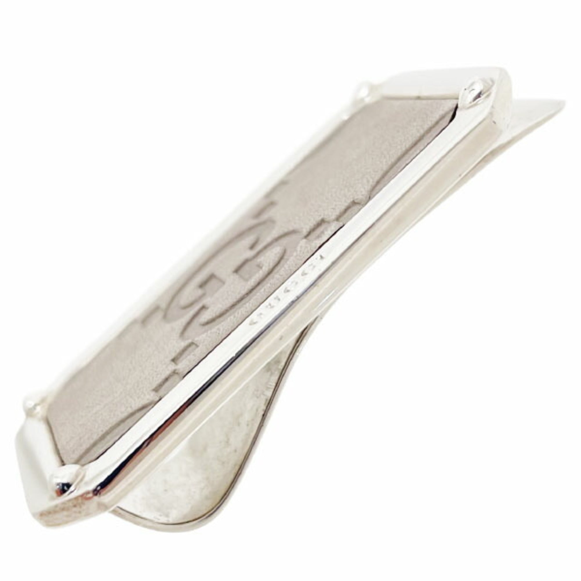 Gucci Guccissima Grayish Silver Leather Money Clip (Pre-Owned)