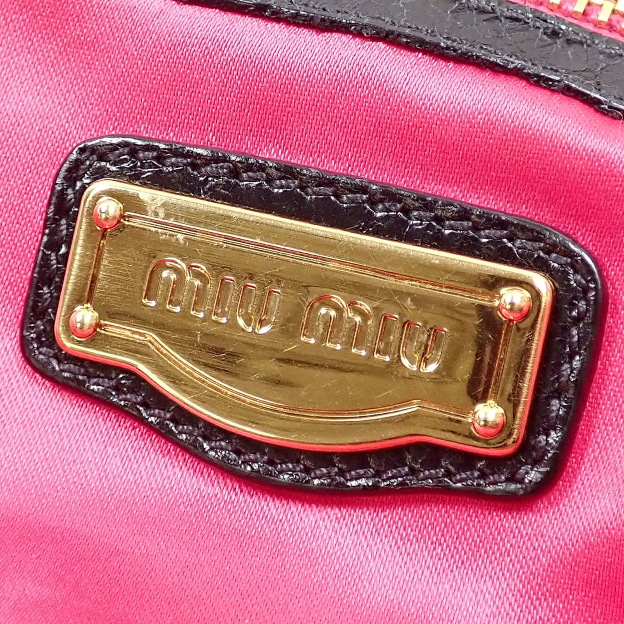 Miu Miu Black Leather Tote Bag (Pre-Owned)