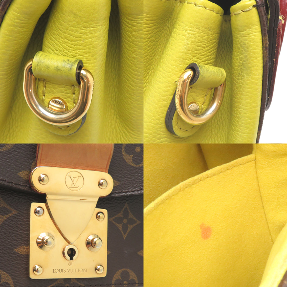 Louis Vuitton Pistache Monogram Leather Handbag (Pre-Owned)